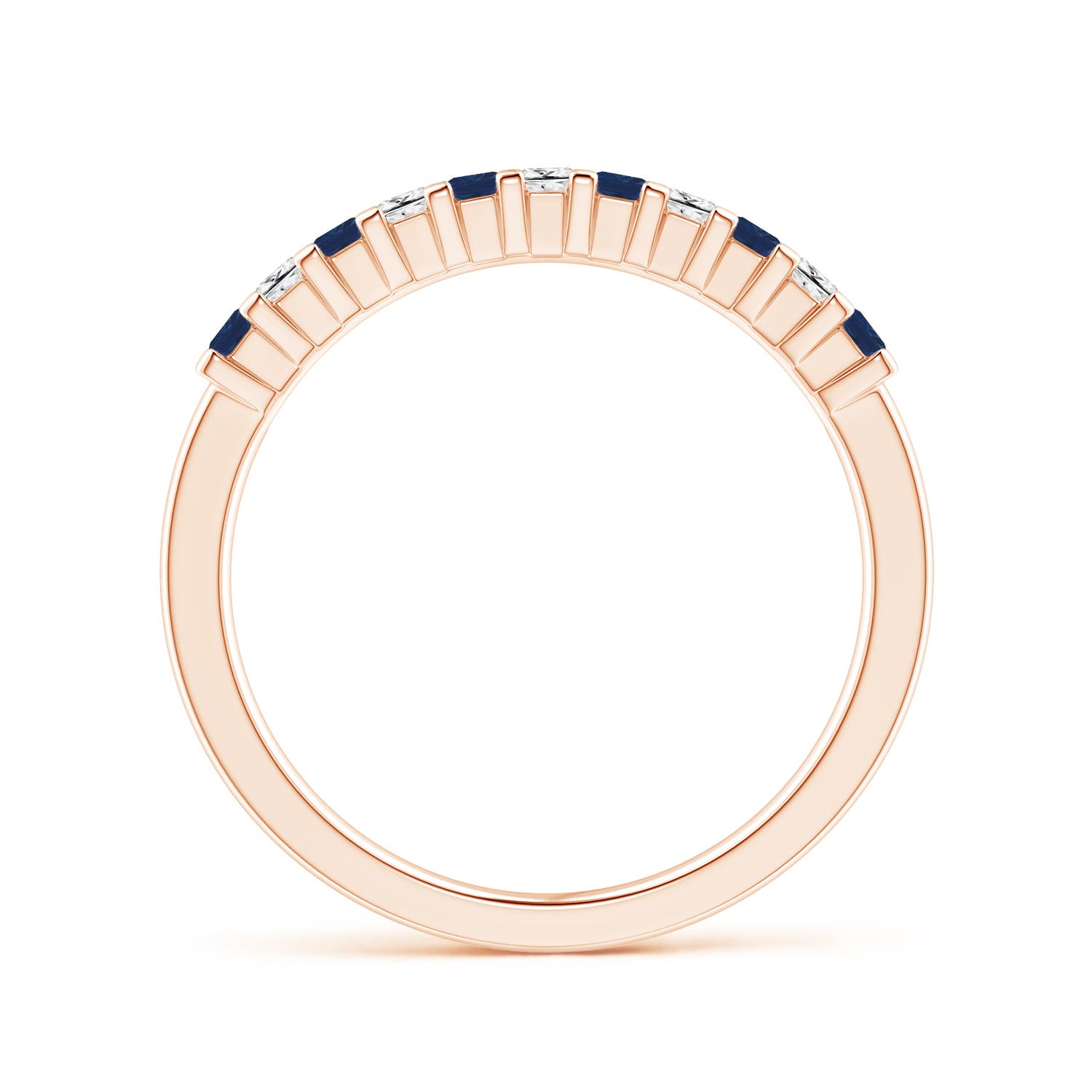 AA - Blue Sapphire / 0.53 CT / 14 KT Rose Gold