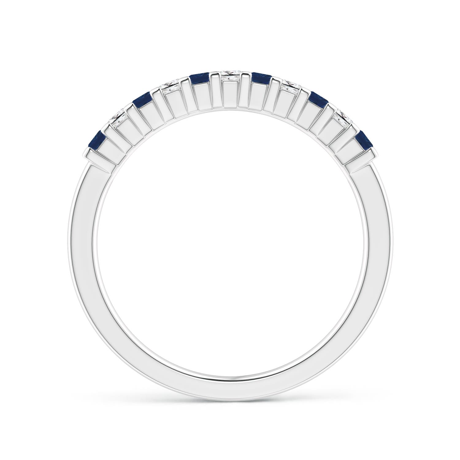 AA - Blue Sapphire / 0.53 CT / 14 KT White Gold