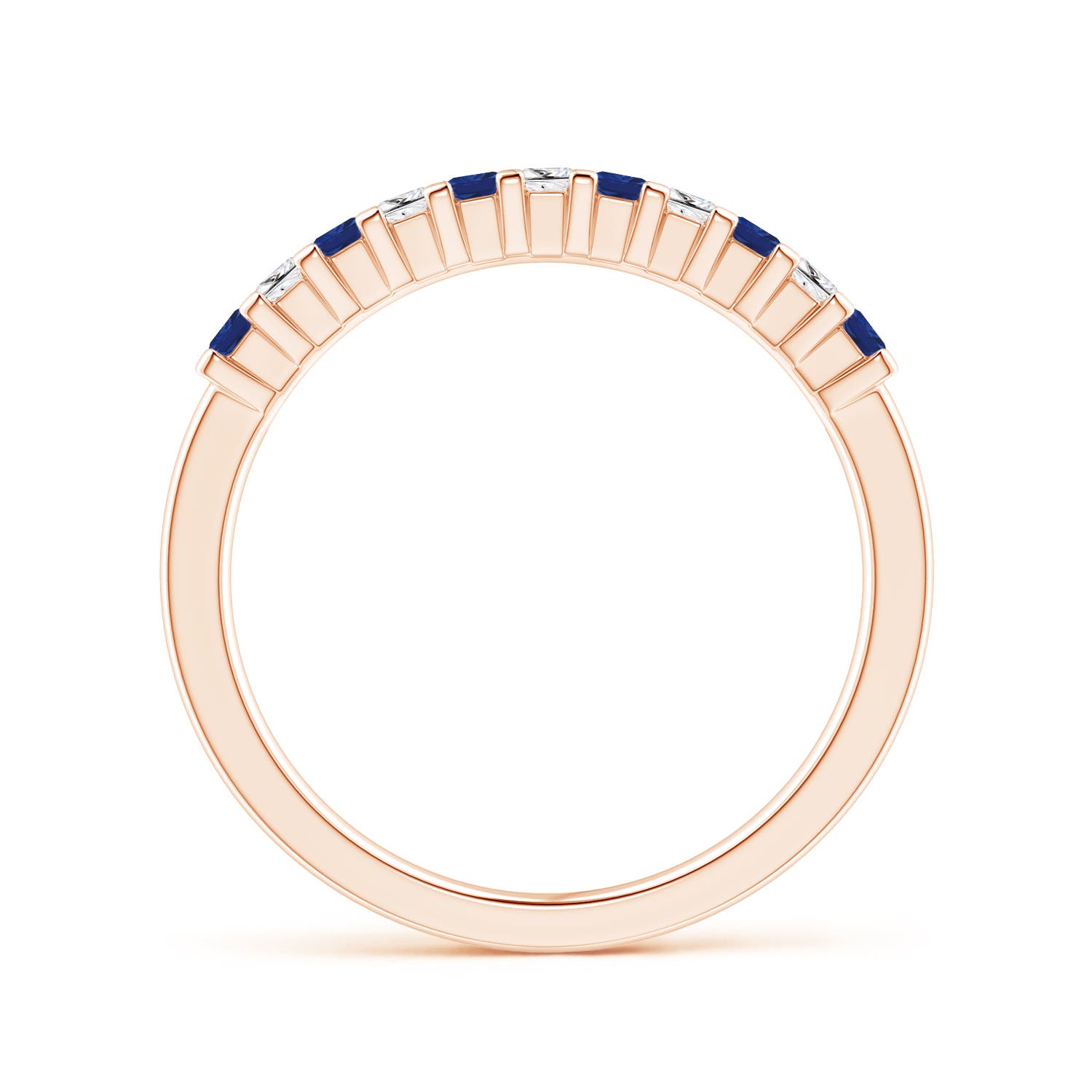 AAA - Blue Sapphire / 0.53 CT / 14 KT Rose Gold