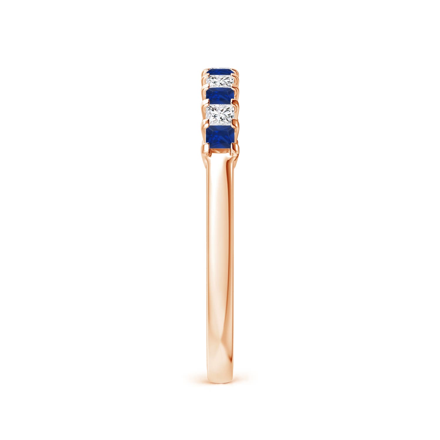 AAA - Blue Sapphire / 0.53 CT / 14 KT Rose Gold