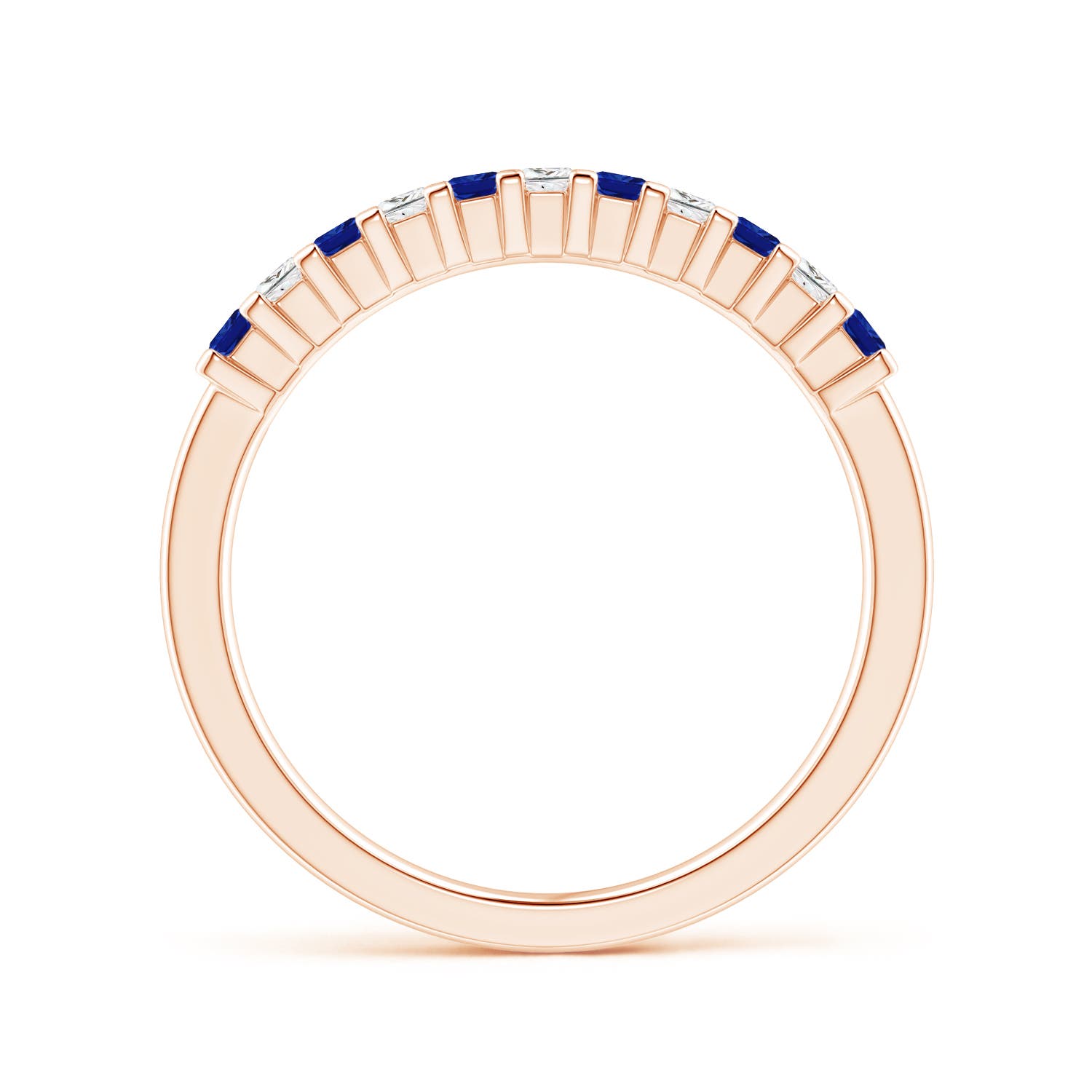 AAAA - Blue Sapphire / 0.53 CT / 14 KT Rose Gold