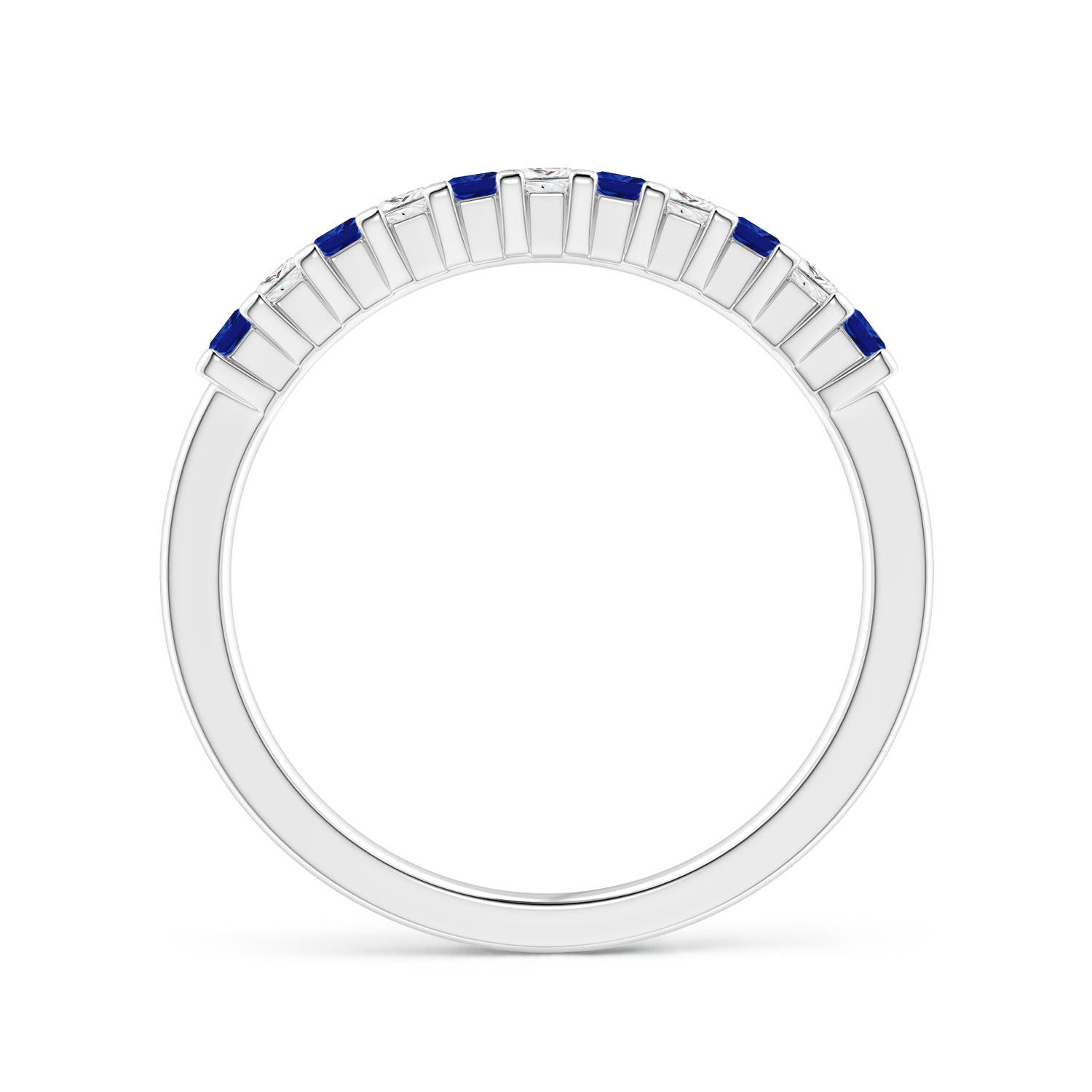 AAAA - Blue Sapphire / 0.53 CT / 14 KT White Gold