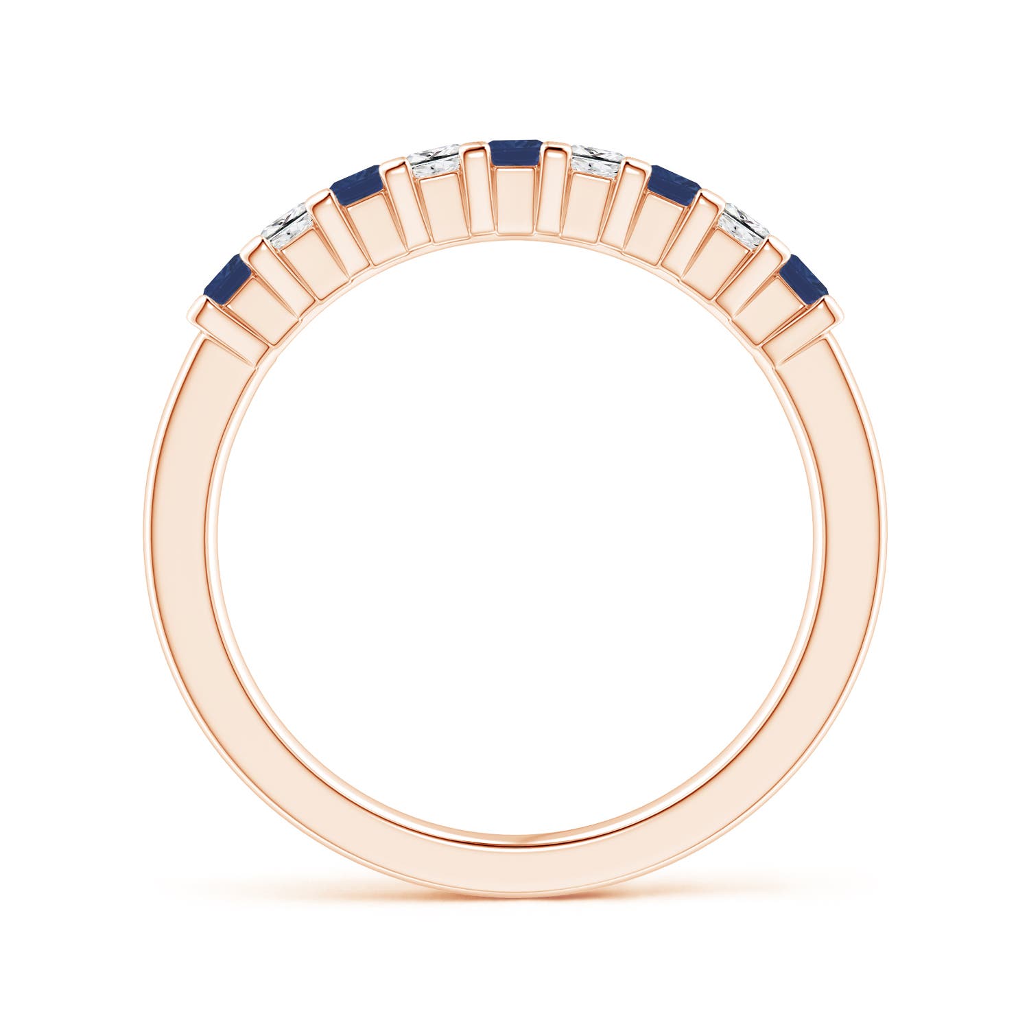 A - Blue Sapphire / 0.68 CT / 14 KT Rose Gold