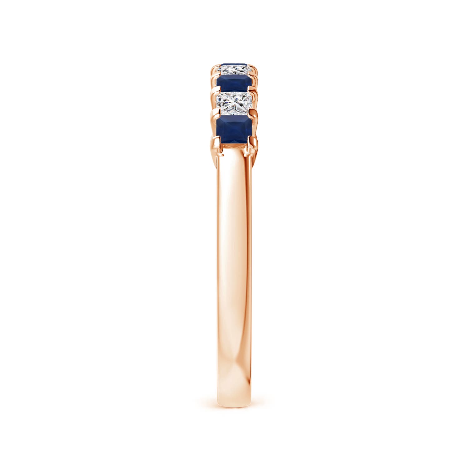 A - Blue Sapphire / 0.68 CT / 14 KT Rose Gold