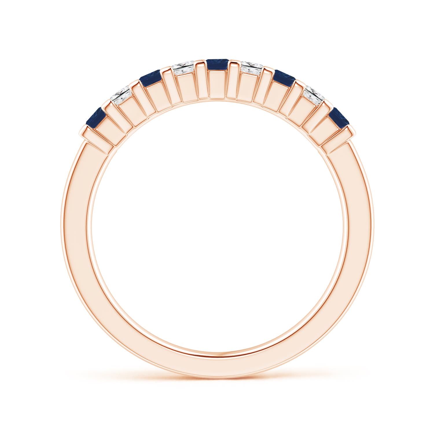 AA - Blue Sapphire / 0.68 CT / 14 KT Rose Gold