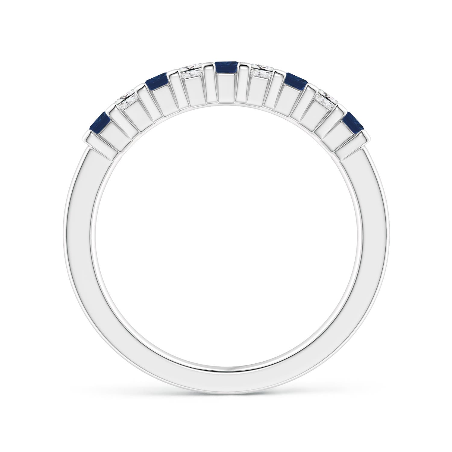 AA - Blue Sapphire / 0.68 CT / 14 KT White Gold