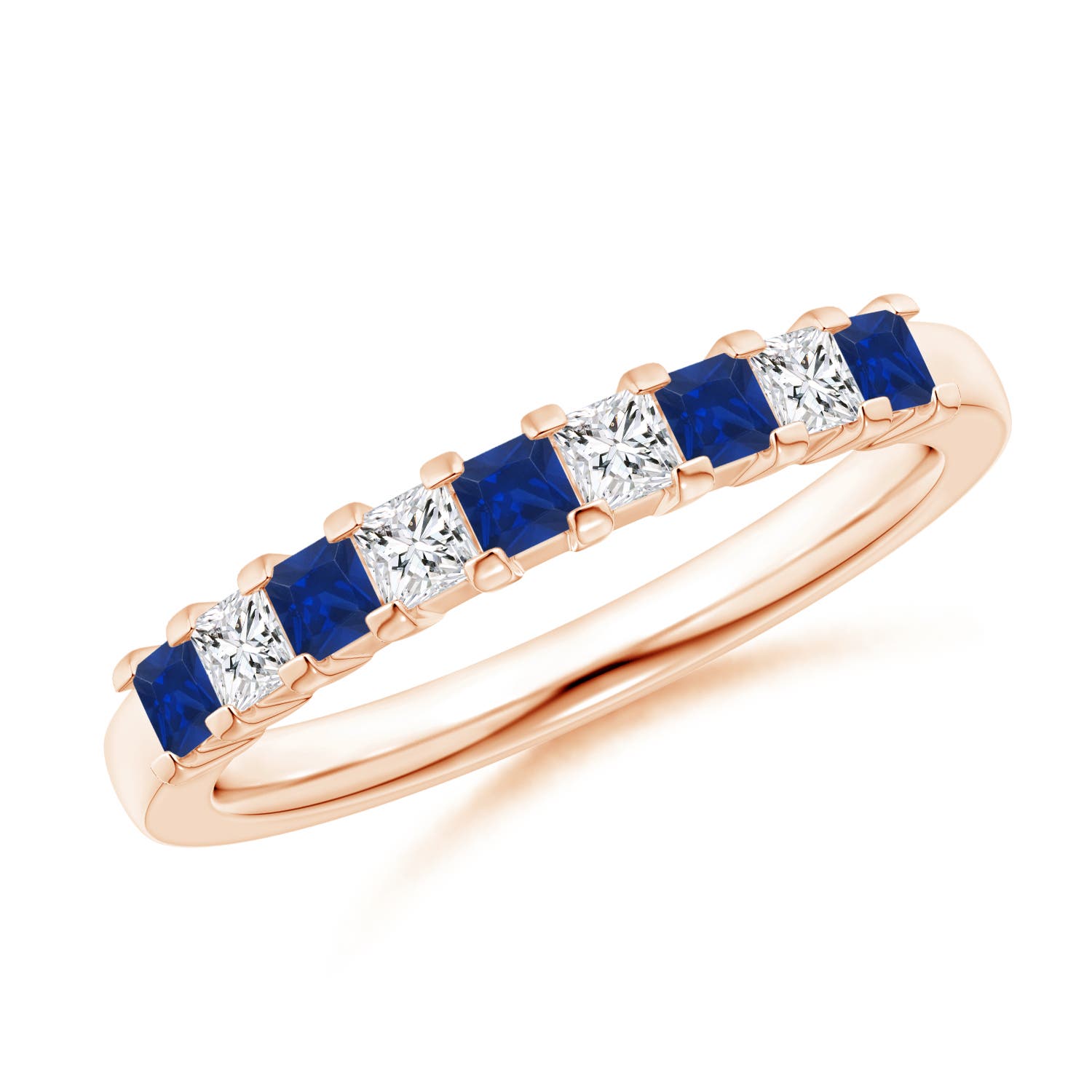 AAA - Blue Sapphire / 0.68 CT / 14 KT Rose Gold