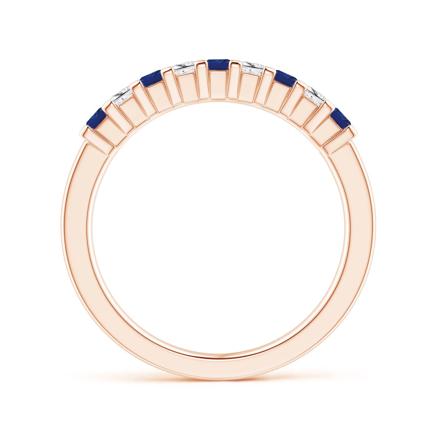 AAA - Blue Sapphire / 0.68 CT / 14 KT Rose Gold