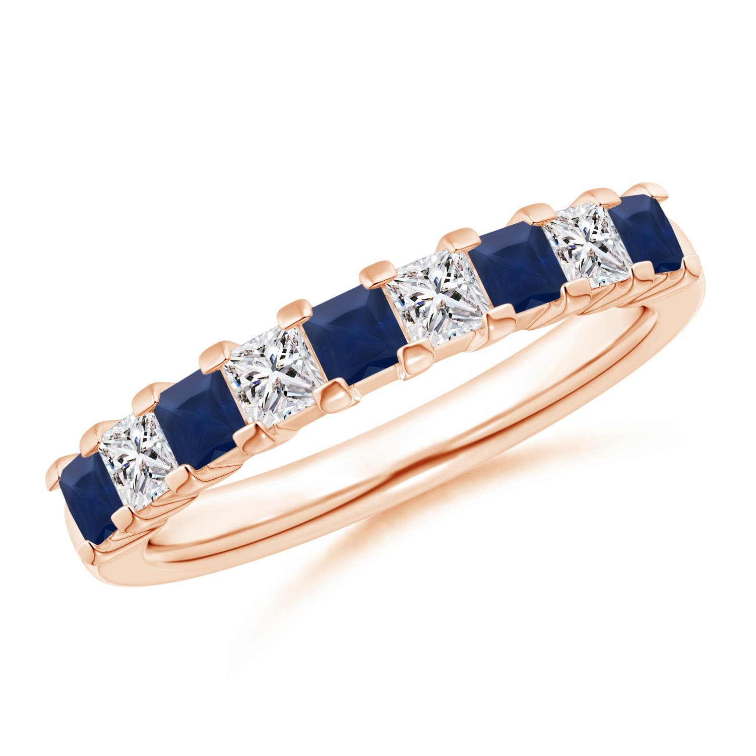 A - Blue Sapphire / 1.04 CT / 14 KT Rose Gold