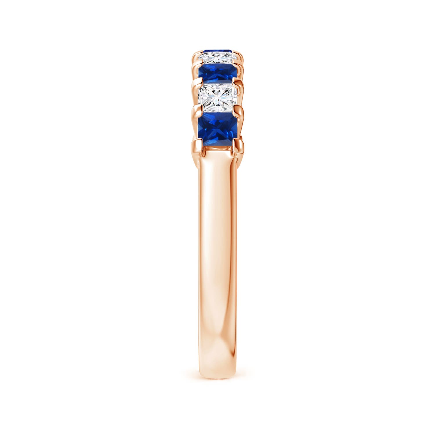 AAAA - Blue Sapphire / 1.04 CT / 14 KT Rose Gold