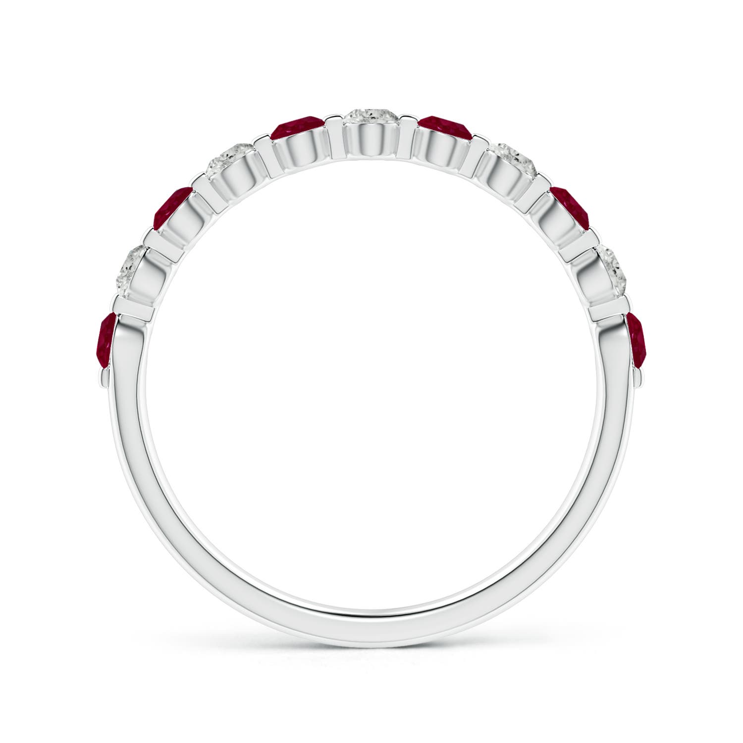 A - Ruby / 0.58 CT / 14 KT White Gold