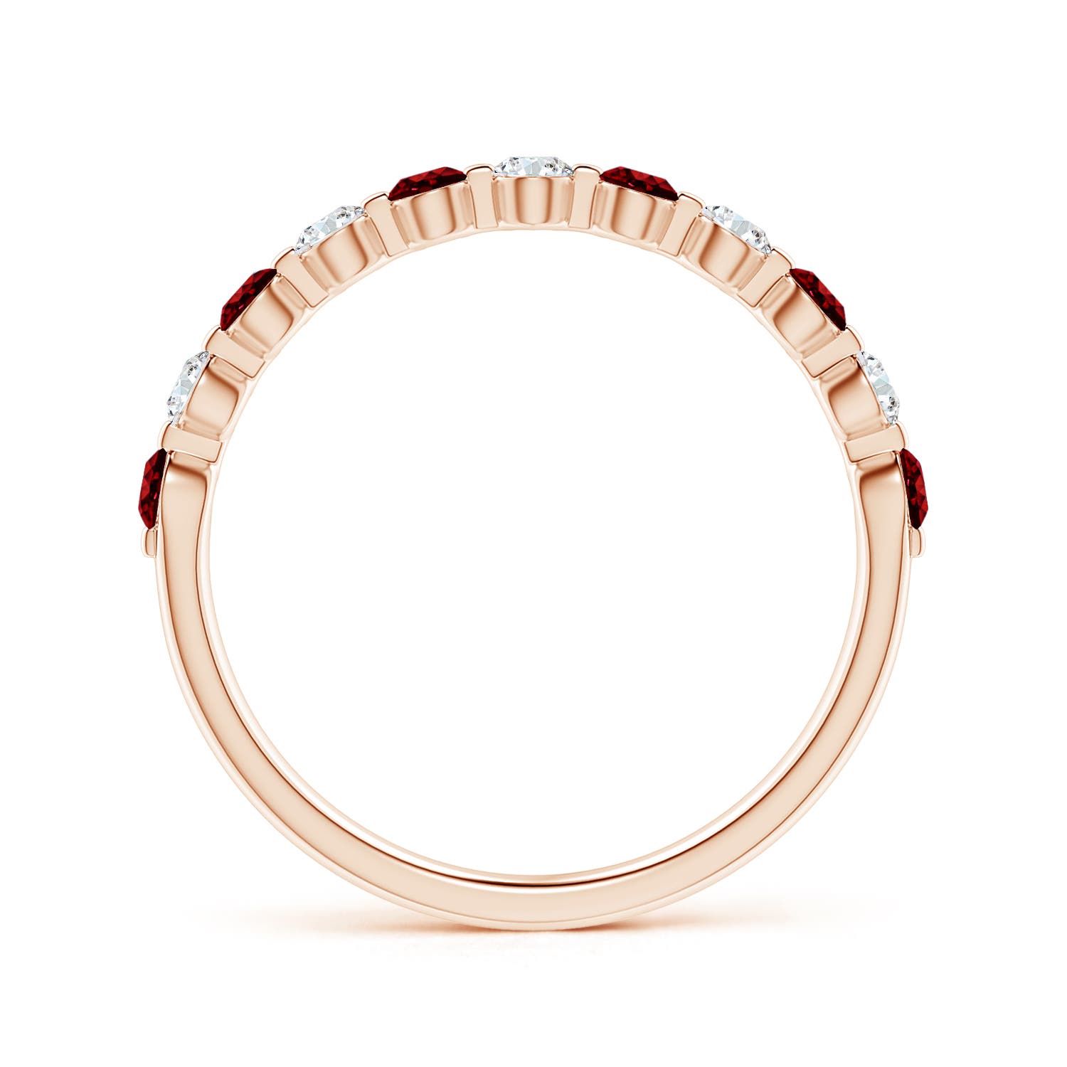 AAAA - Ruby / 0.58 CT / 14 KT Rose Gold