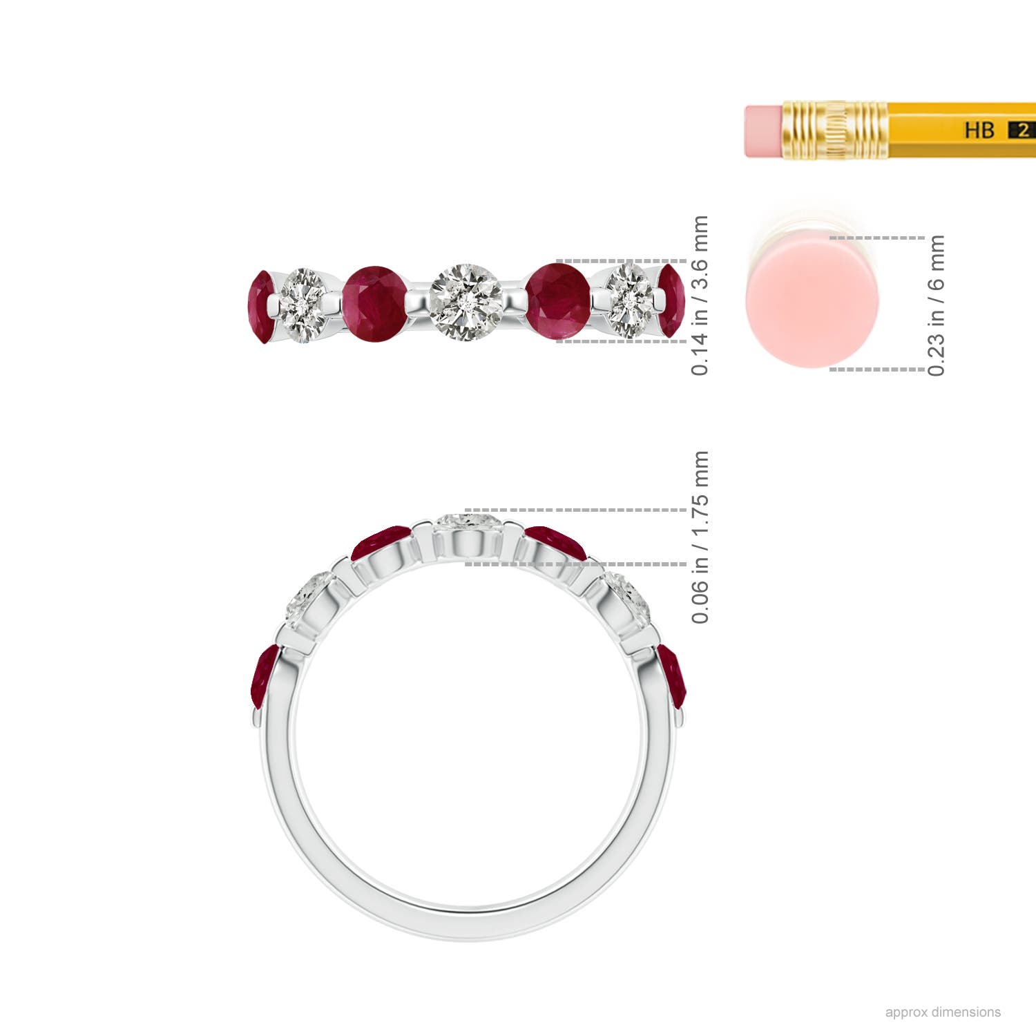 A - Ruby / 1.53 CT / 14 KT White Gold