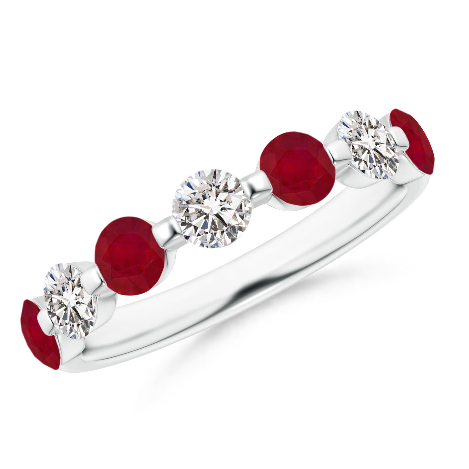 AA - Ruby / 1.53 CT / 14 KT White Gold