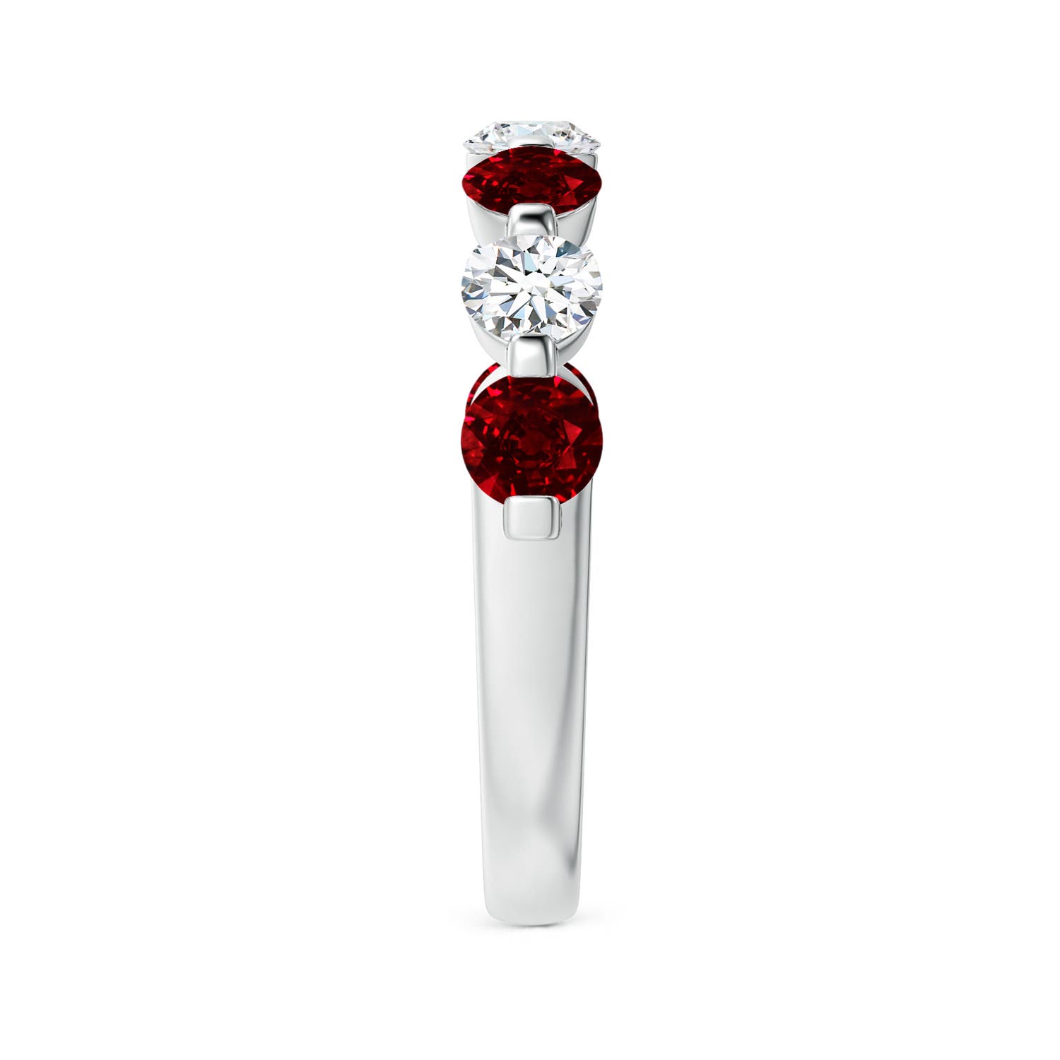 AAAA - Ruby / 1.53 CT / 14 KT White Gold