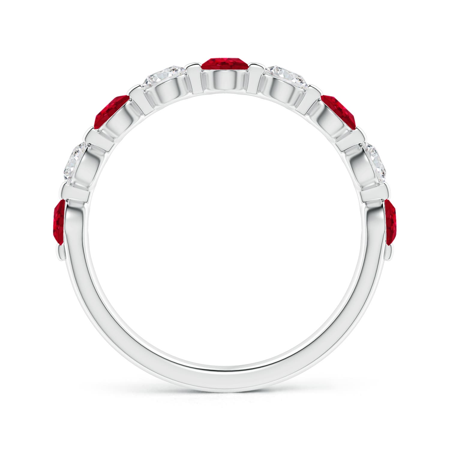 AAA - Ruby / 1.17 CT / 14 KT White Gold