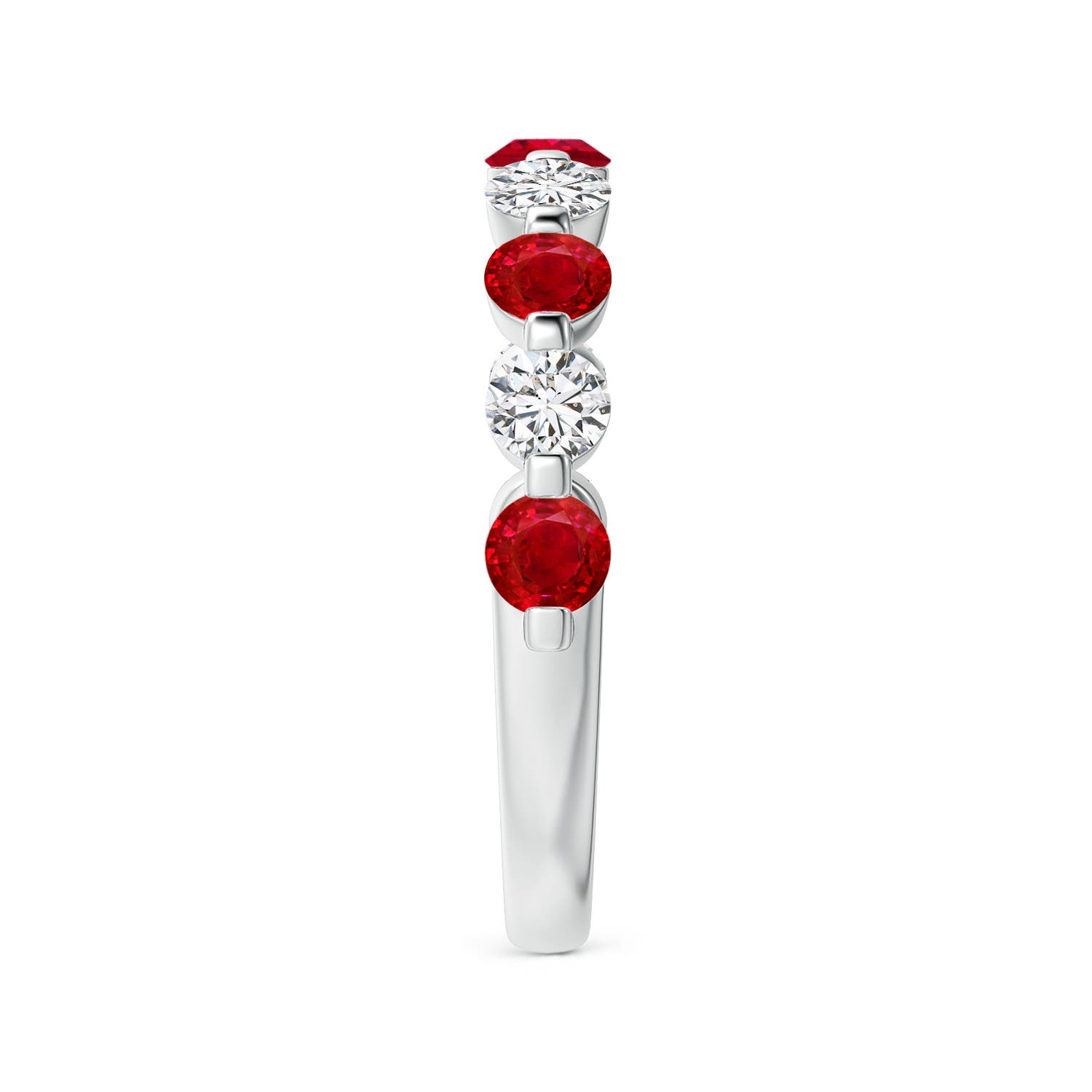 AAA - Ruby / 1.17 CT / 14 KT White Gold