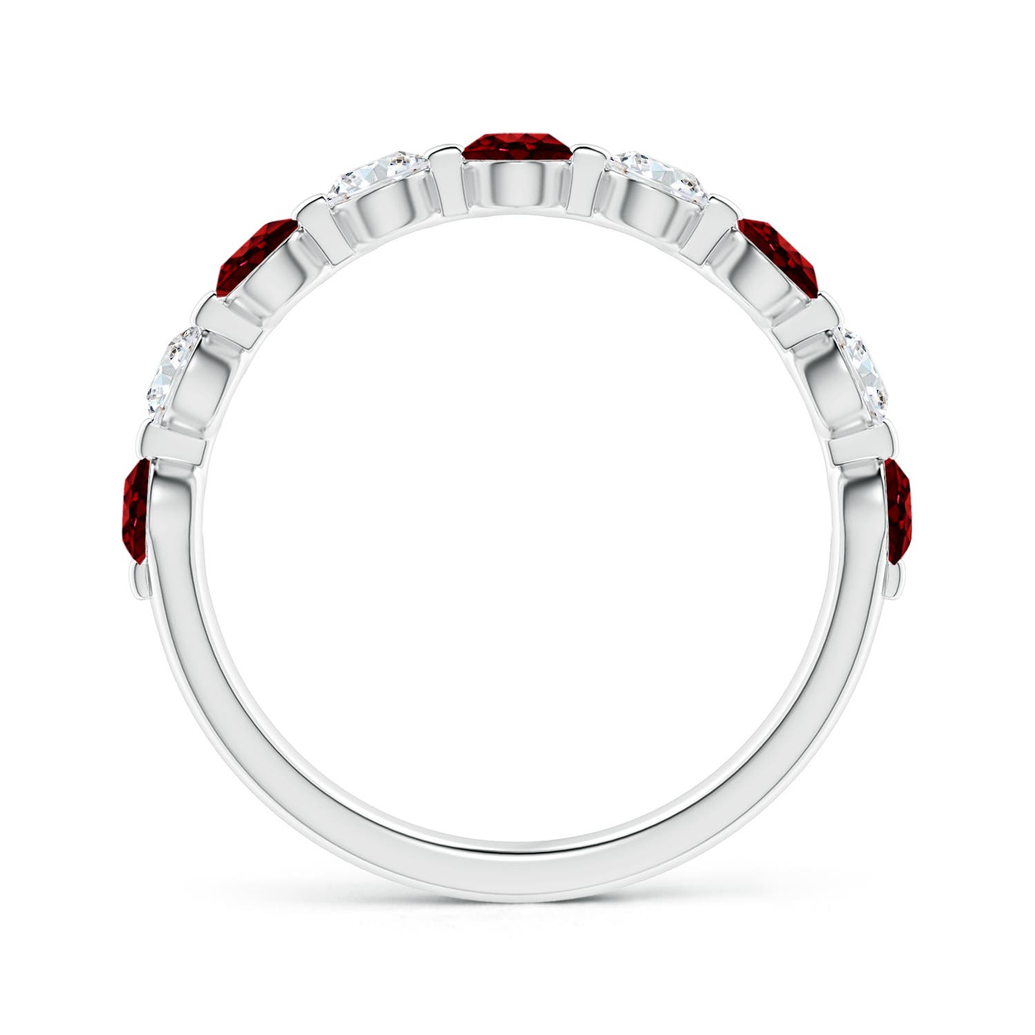 AAAA - Ruby / 1.17 CT / 14 KT White Gold