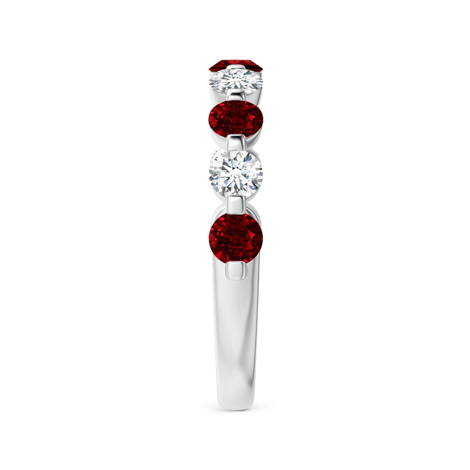 AAAA - Ruby / 1.17 CT / 14 KT White Gold