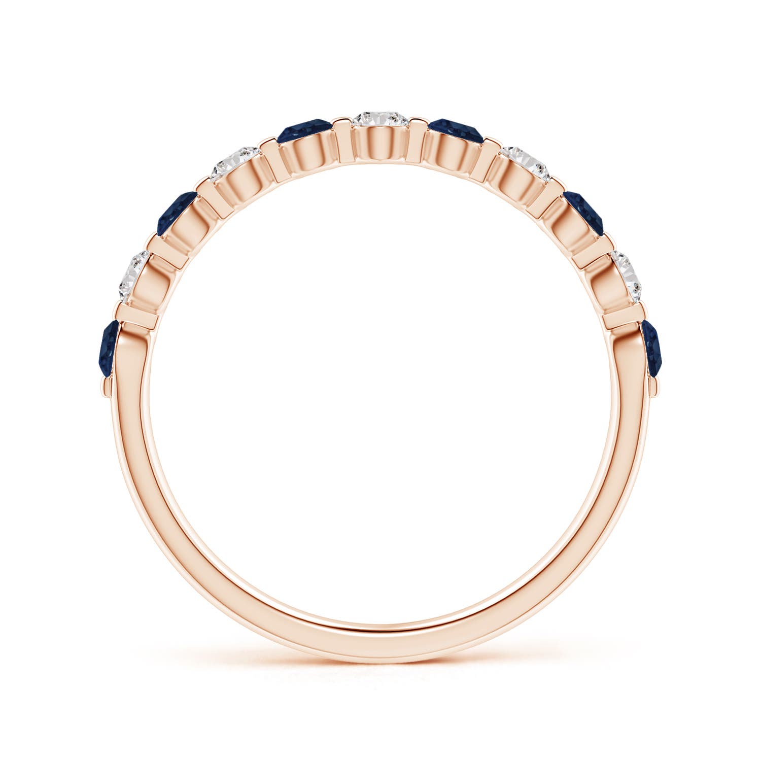 AA - Blue Sapphire / 0.58 CT / 14 KT Rose Gold