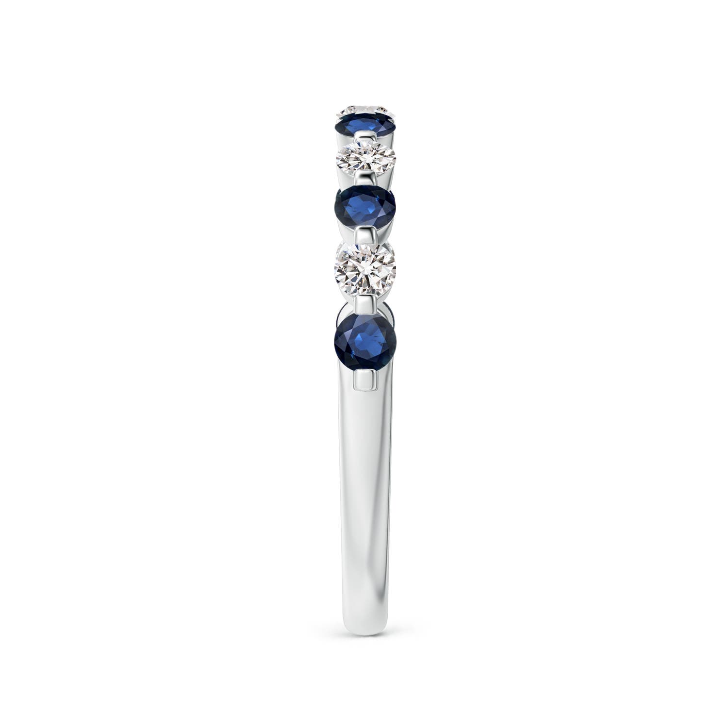 AA - Blue Sapphire / 0.58 CT / 14 KT White Gold