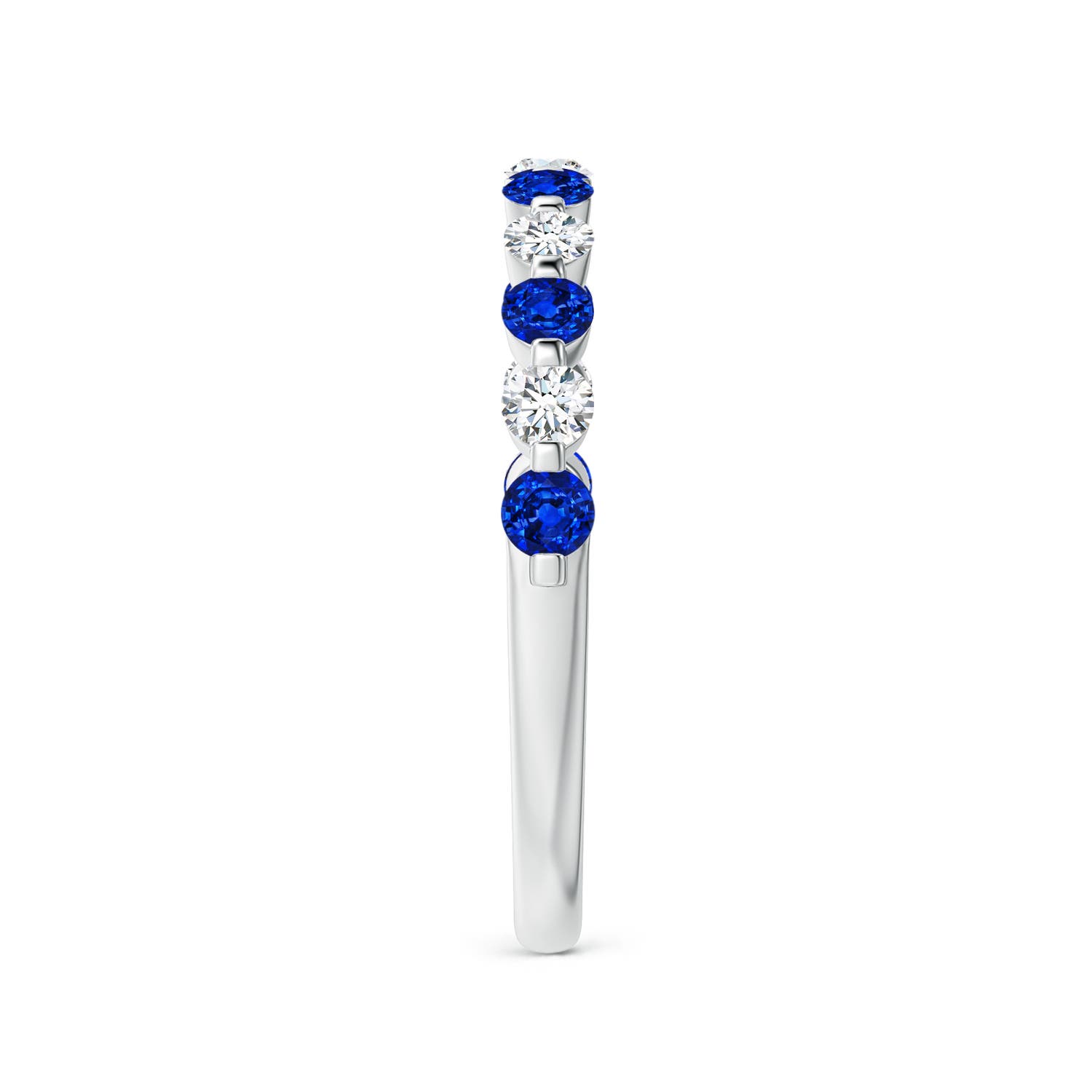 AAAA - Blue Sapphire / 0.58 CT / 14 KT White Gold