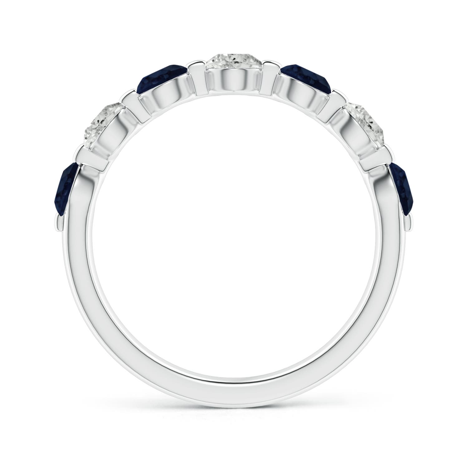 A - Blue Sapphire / 1.45 CT / 14 KT White Gold