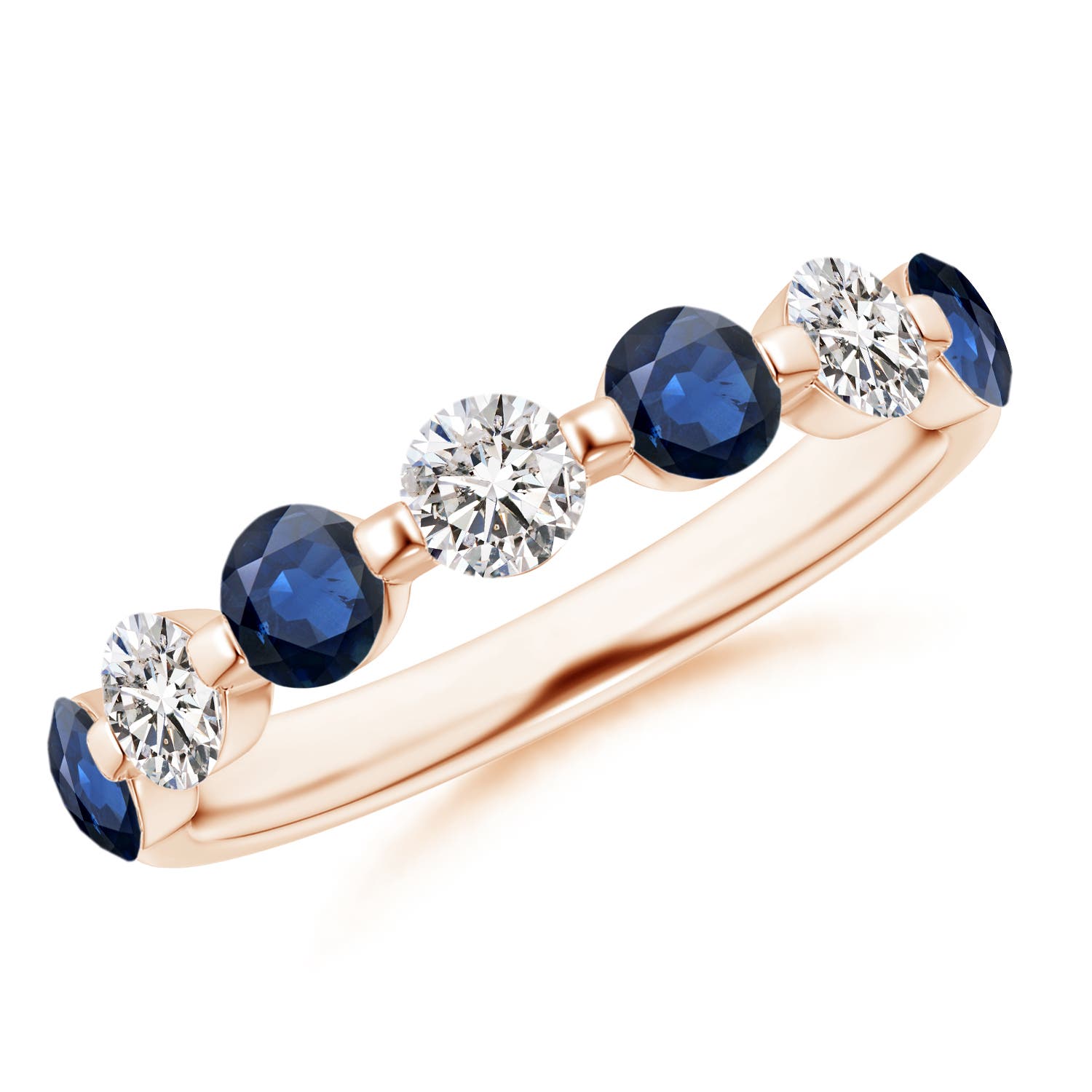 AA - Blue Sapphire / 1.45 CT / 14 KT Rose Gold