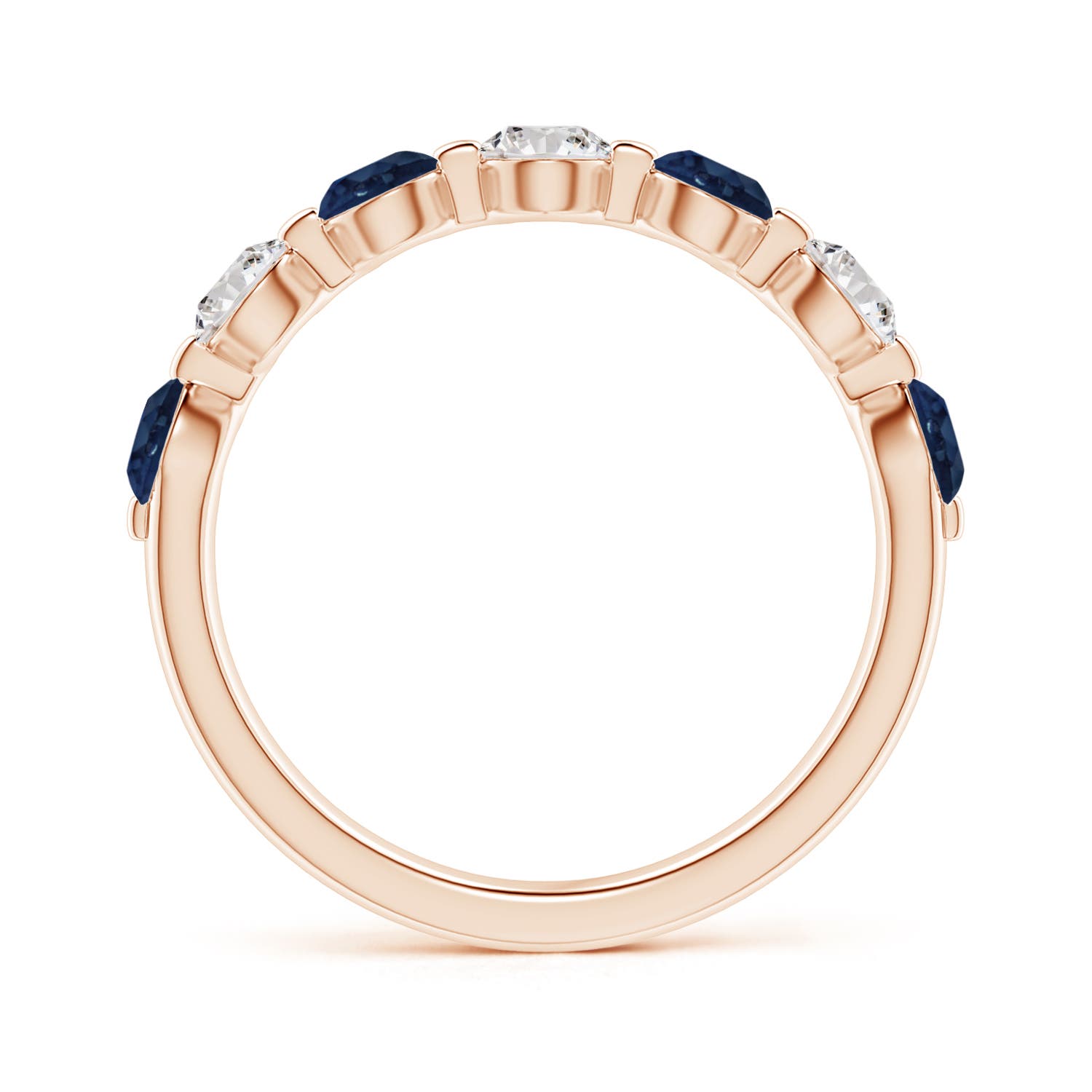 AA - Blue Sapphire / 1.45 CT / 14 KT Rose Gold