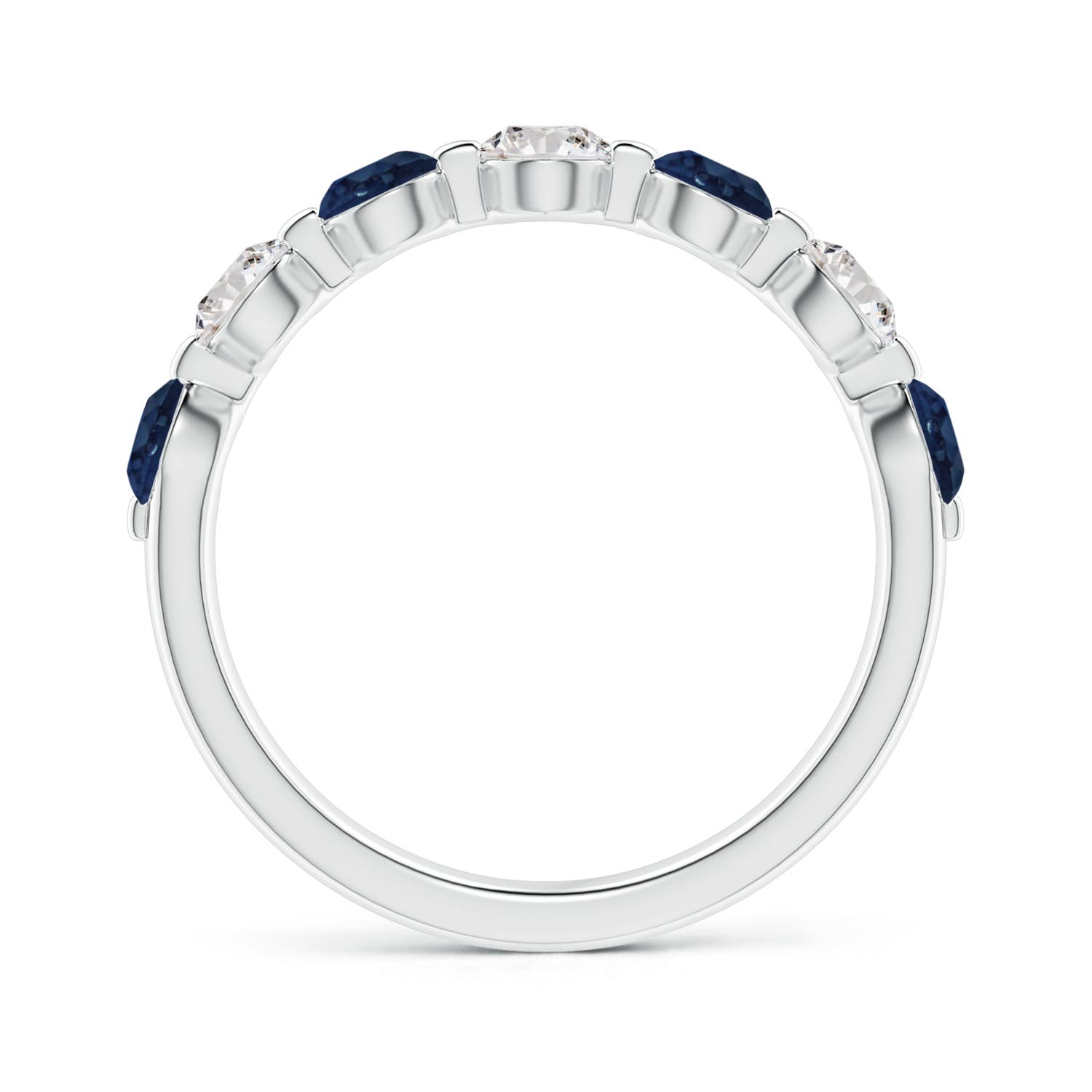 AA - Blue Sapphire / 1.45 CT / 14 KT White Gold