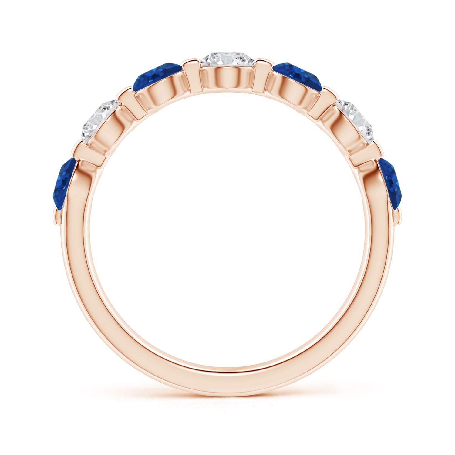 AAA - Blue Sapphire / 1.45 CT / 14 KT Rose Gold