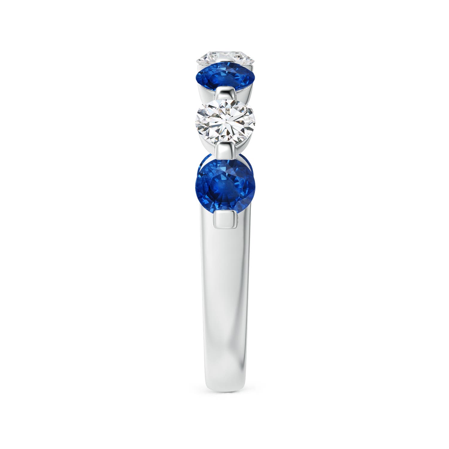 AAA - Blue Sapphire / 1.45 CT / 14 KT White Gold