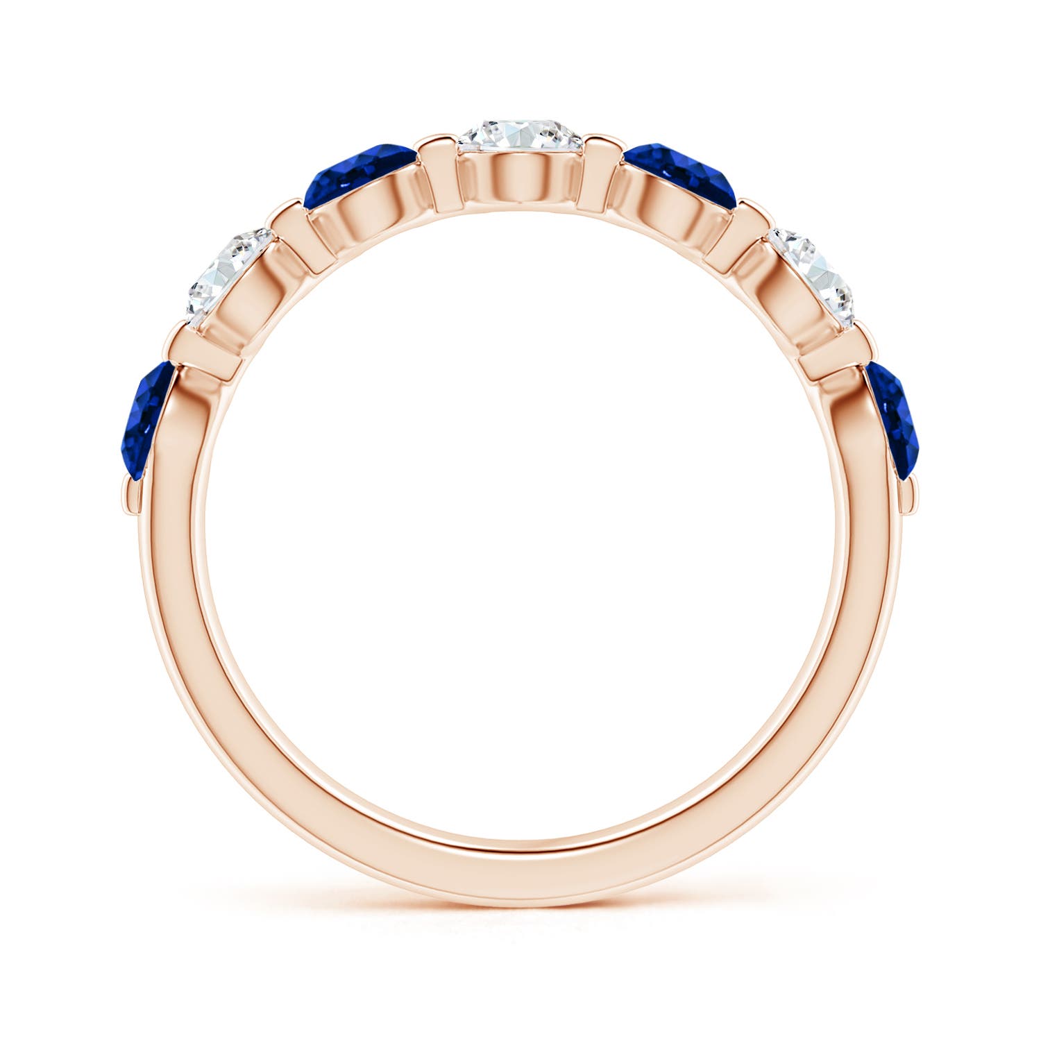 AAAA - Blue Sapphire / 1.45 CT / 14 KT Rose Gold