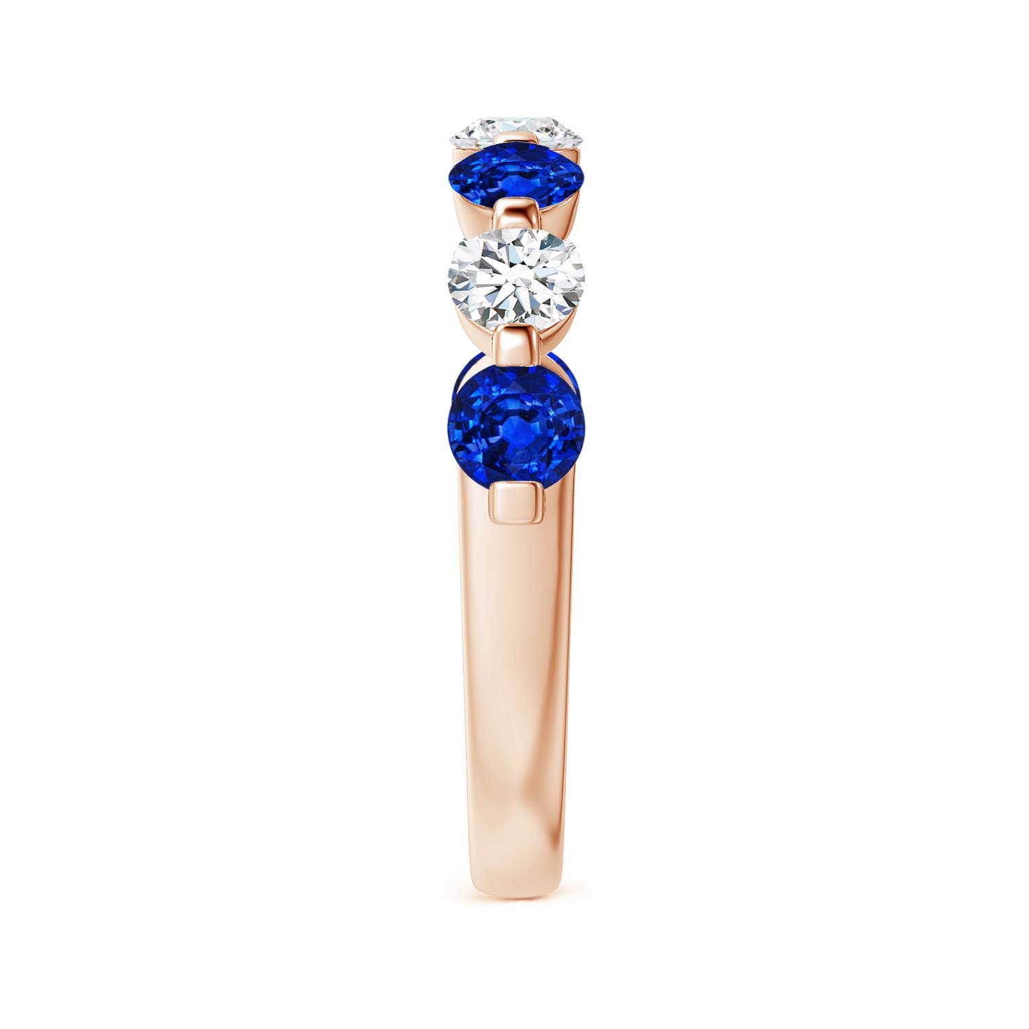 AAAA - Blue Sapphire / 1.45 CT / 14 KT Rose Gold