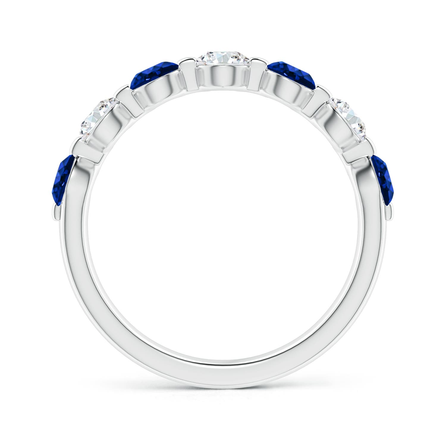 AAAA - Blue Sapphire / 1.45 CT / 14 KT White Gold