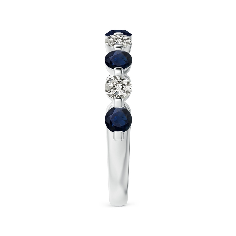 3mm A Floating Sapphire and Diamond Semi Eternity Wedding Band in P950 Platinum side-2