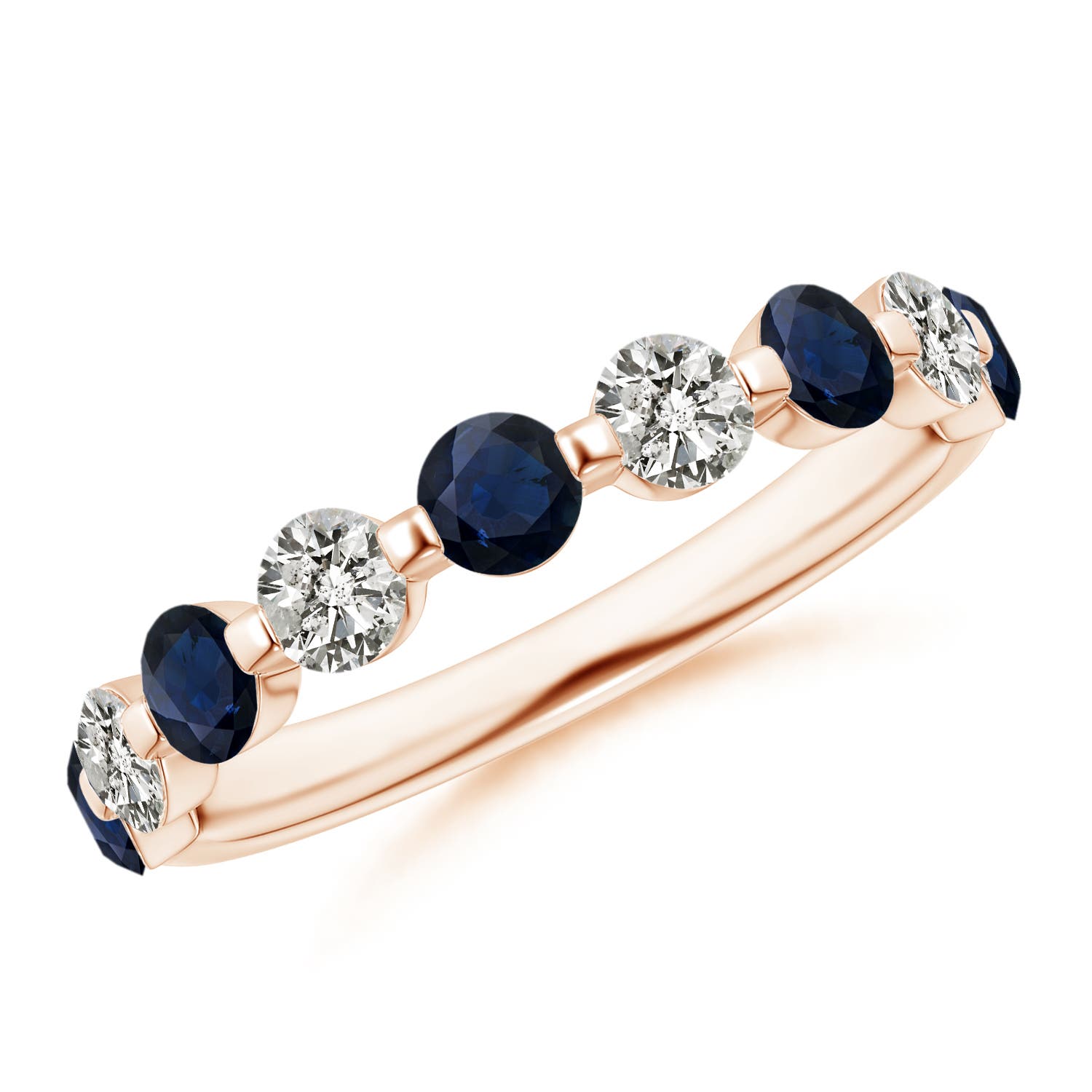 A - Blue Sapphire / 1.12 CT / 14 KT Rose Gold