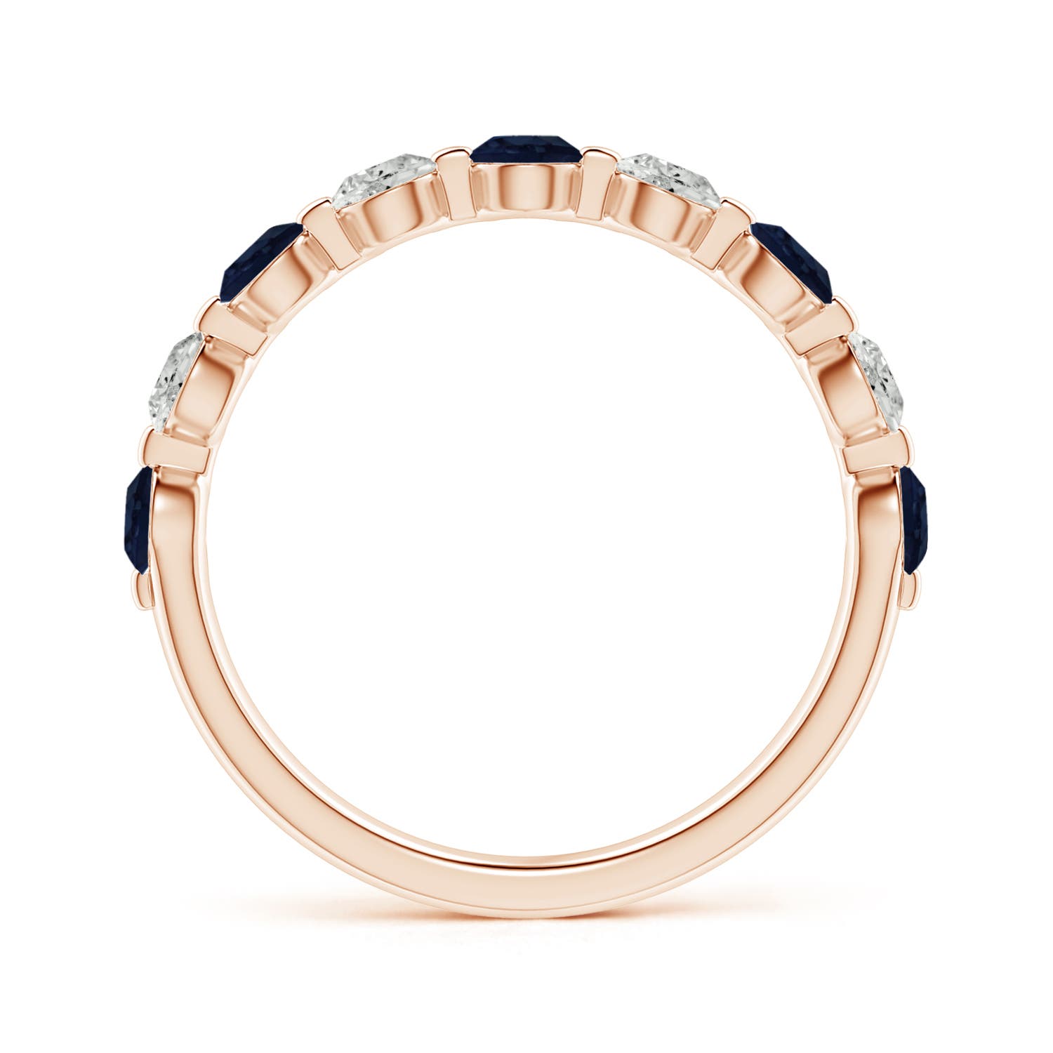 A - Blue Sapphire / 1.12 CT / 14 KT Rose Gold