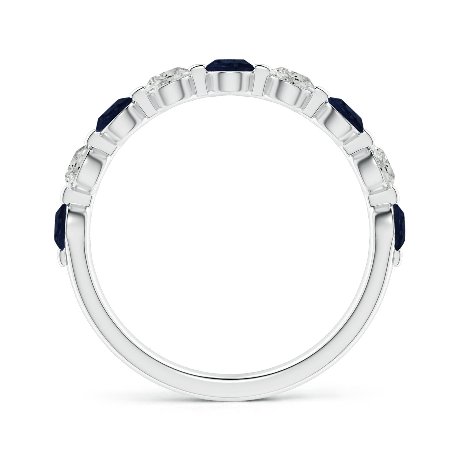 A - Blue Sapphire / 1.12 CT / 14 KT White Gold