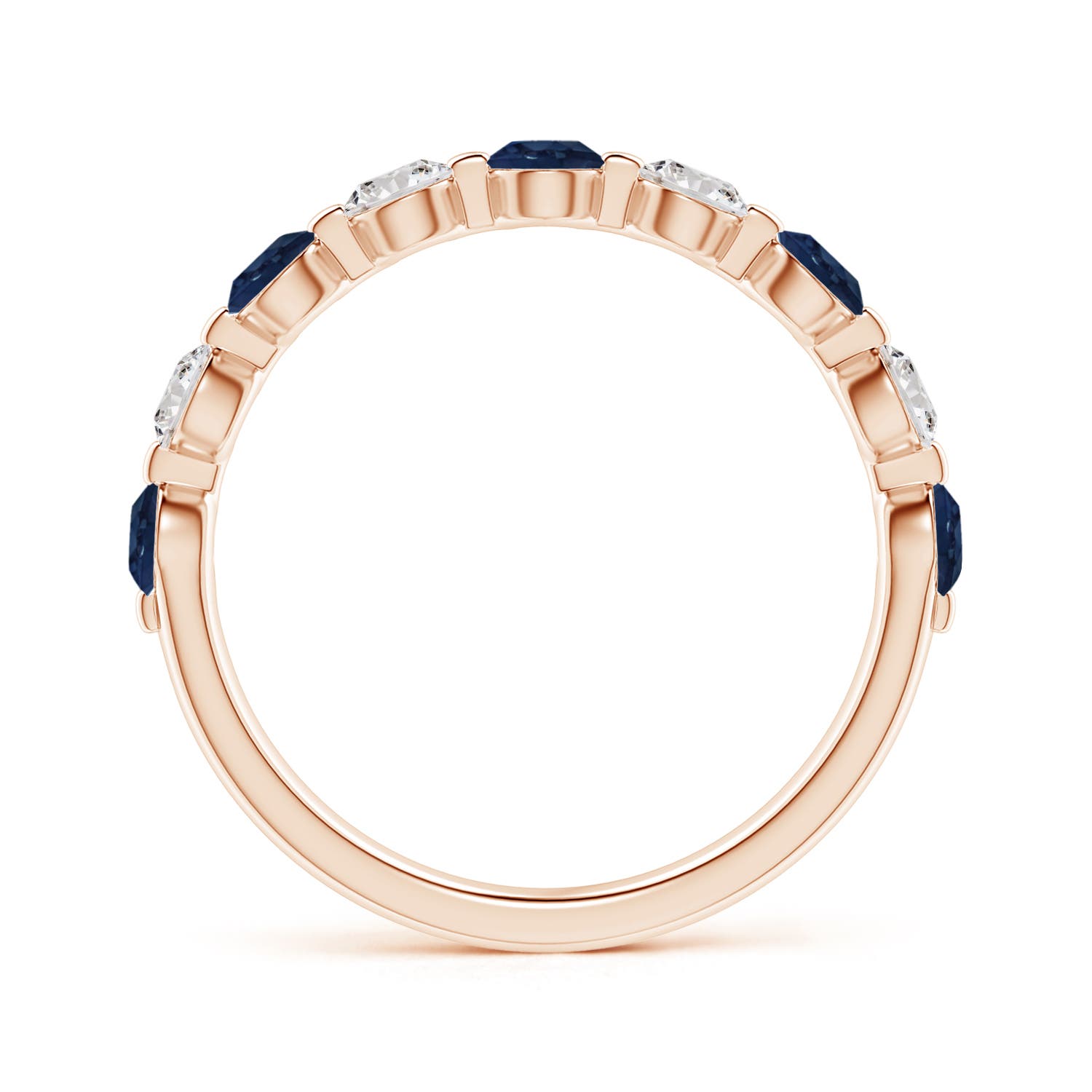 AA - Blue Sapphire / 1.12 CT / 14 KT Rose Gold