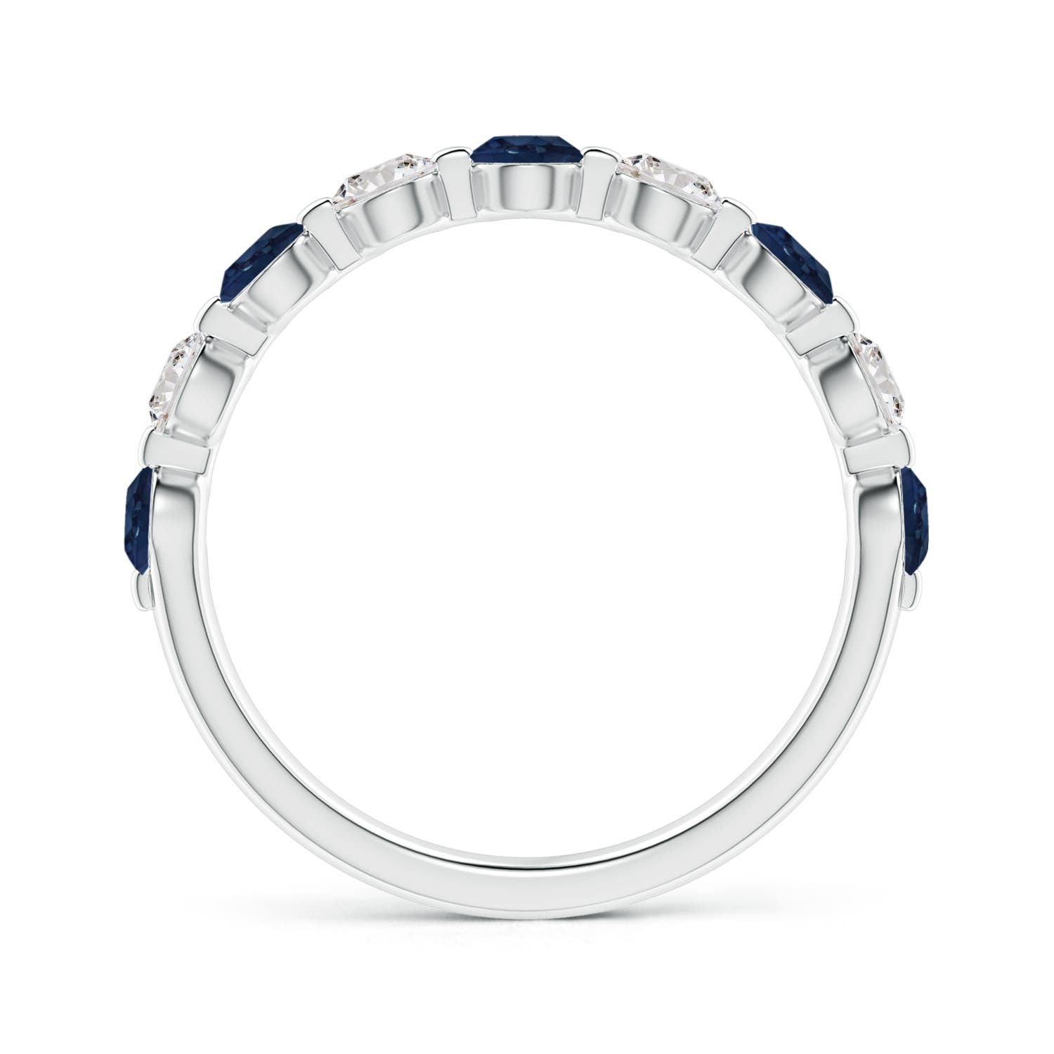 AA - Blue Sapphire / 1.12 CT / 14 KT White Gold