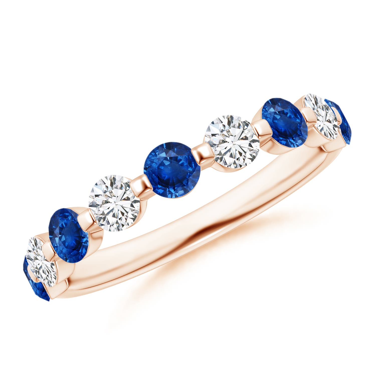 AAA - Blue Sapphire / 1.12 CT / 14 KT Rose Gold