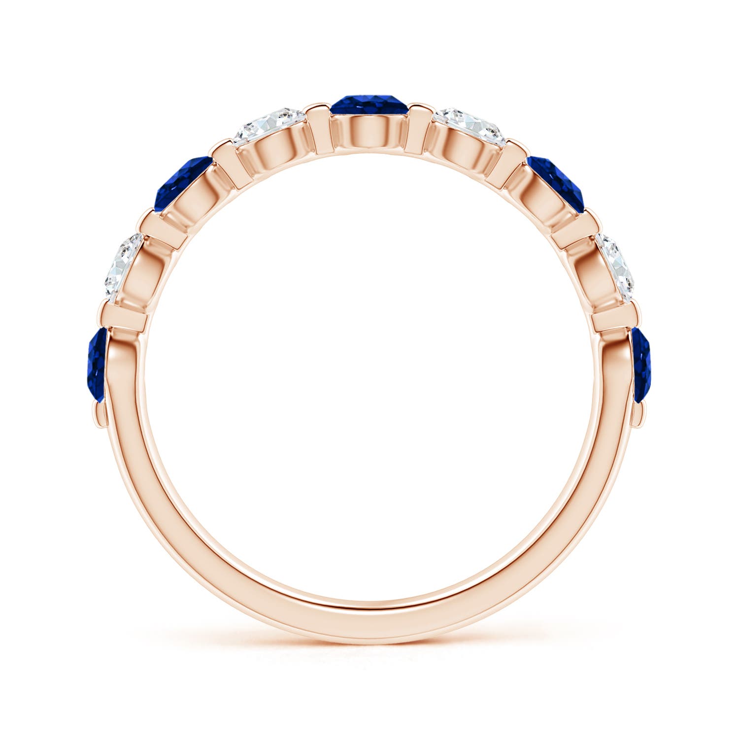 AAAA - Blue Sapphire / 1.12 CT / 14 KT Rose Gold