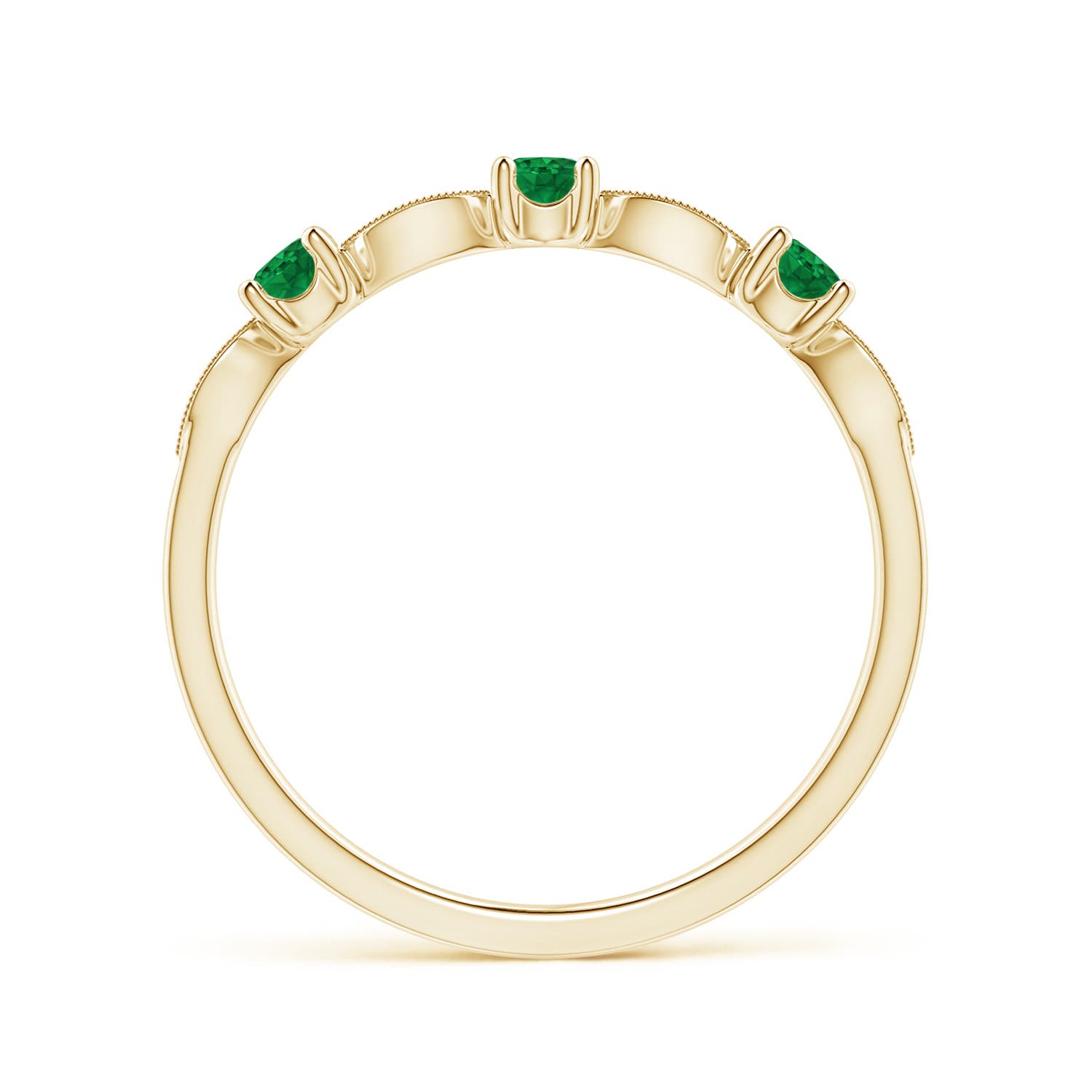 AAA - Emerald / 0.28 CT / 14 KT Yellow Gold