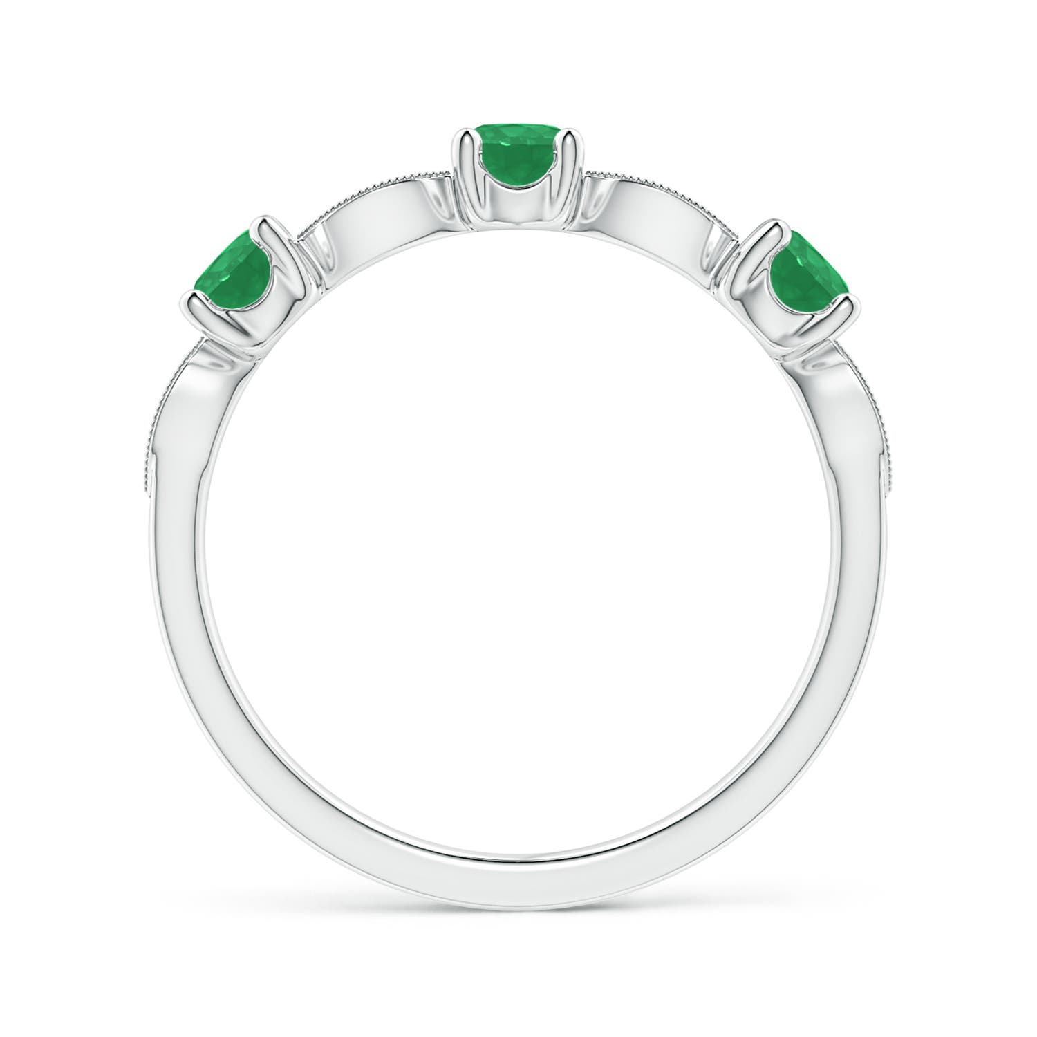 A - Emerald / 0.5 CT / 14 KT White Gold