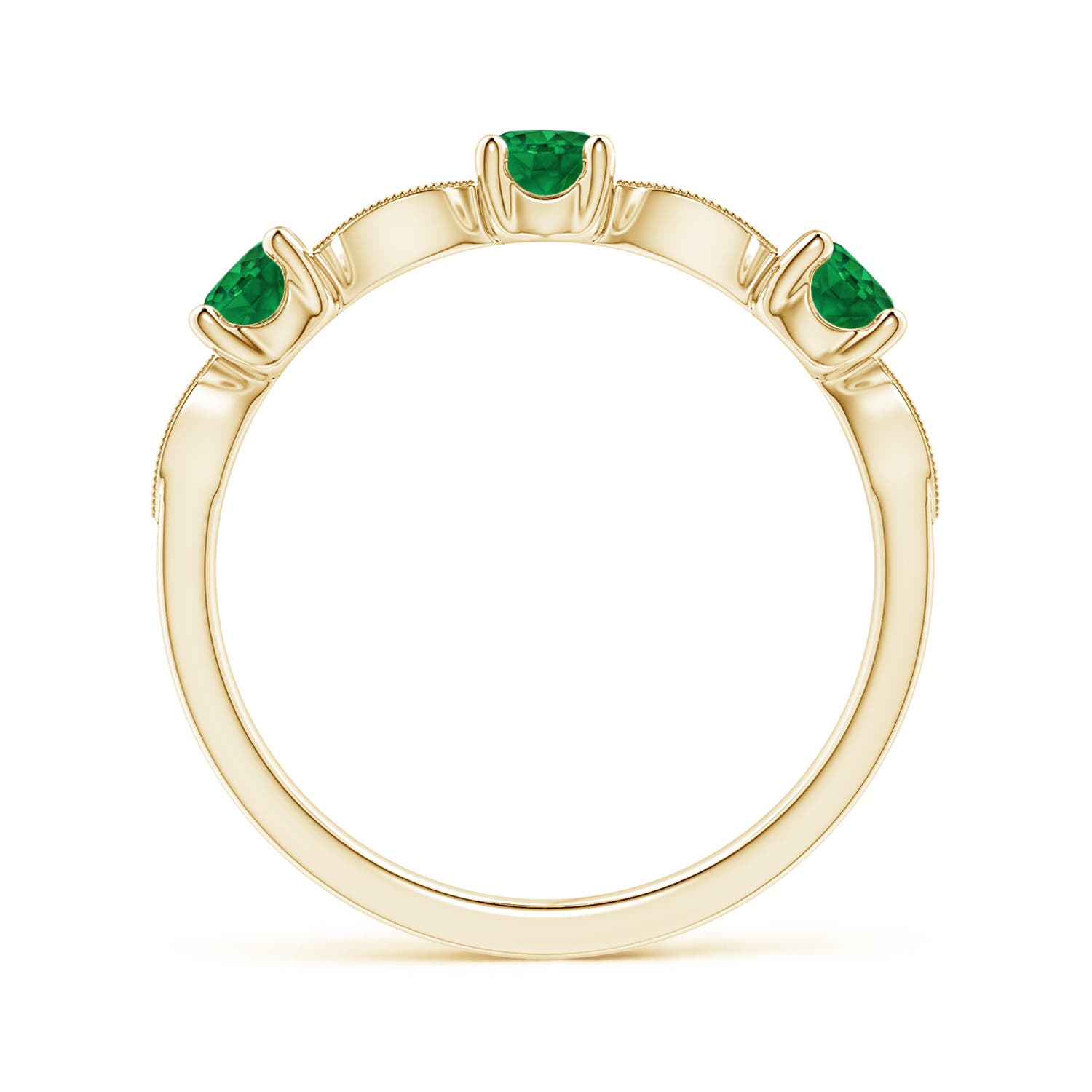 AAA - Emerald / 0.5 CT / 14 KT Yellow Gold