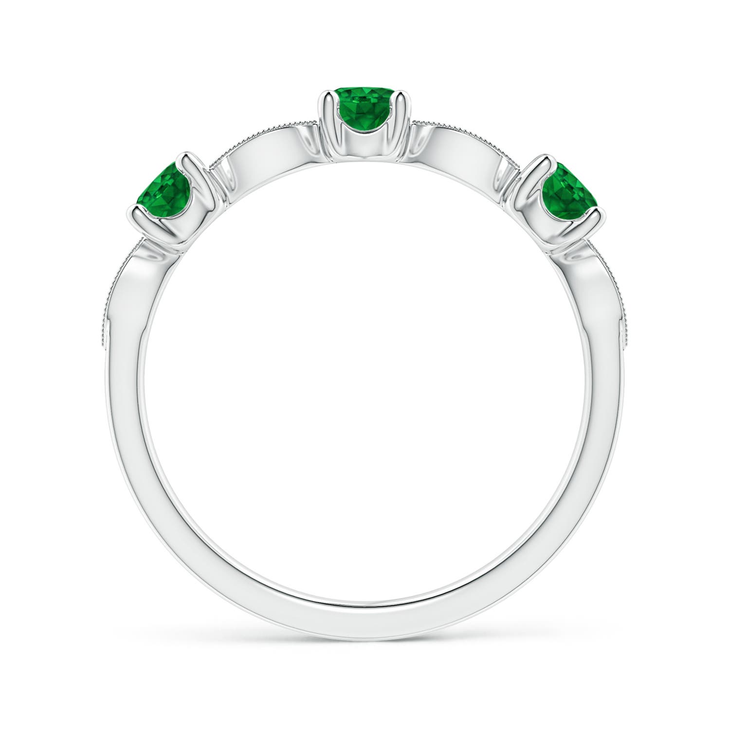 AAAA - Emerald / 0.5 CT / 14 KT White Gold