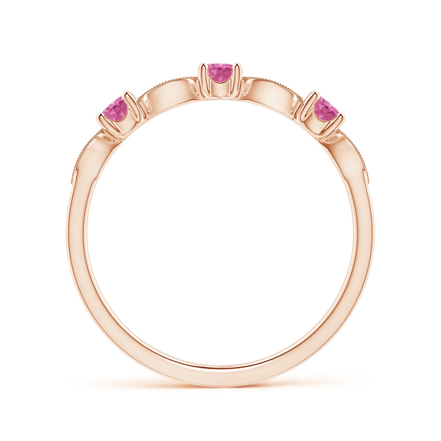 AAA - Pink Sapphire / 0.34 CT / 14 KT Rose Gold