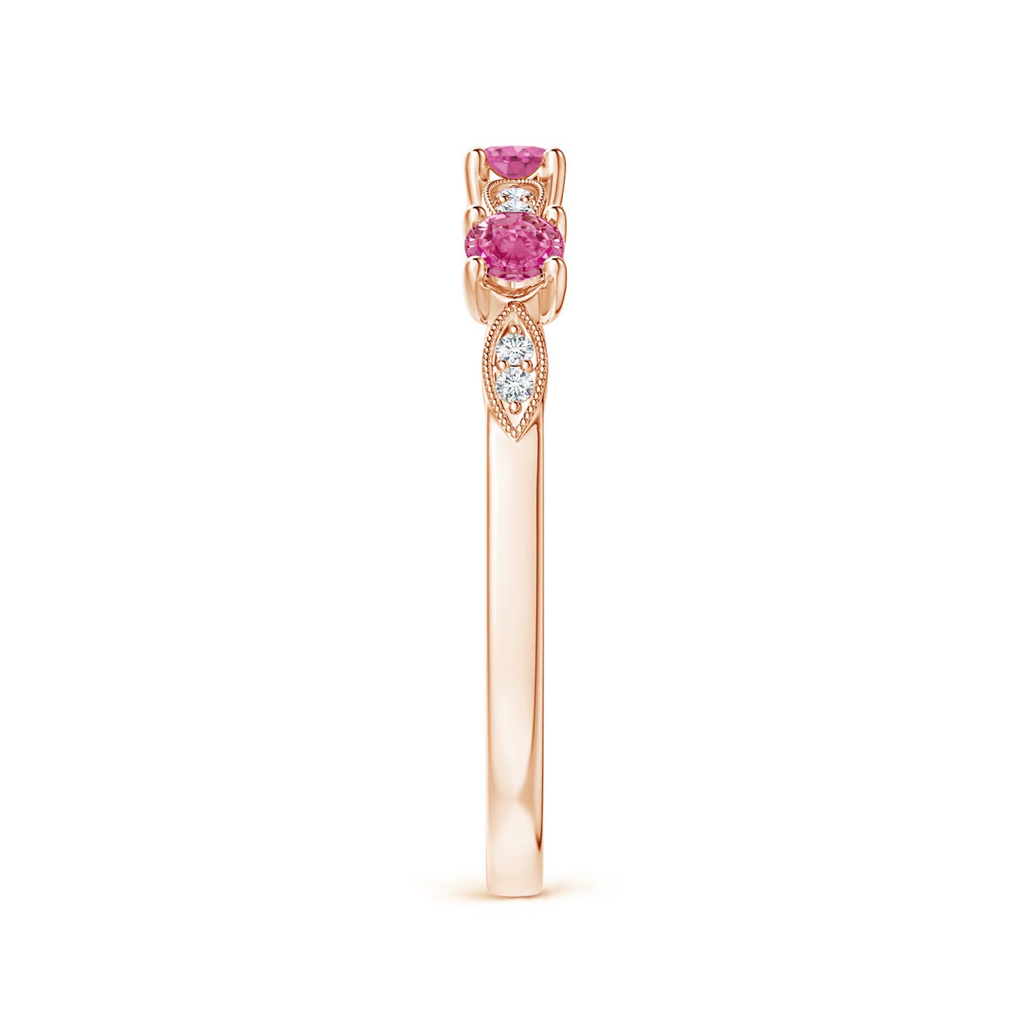 AAA - Pink Sapphire / 0.34 CT / 14 KT Rose Gold