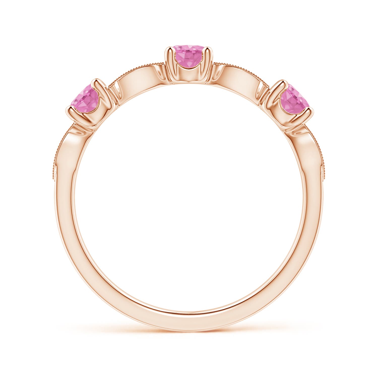 A - Pink Sapphire / 0.74 CT / 14 KT Rose Gold